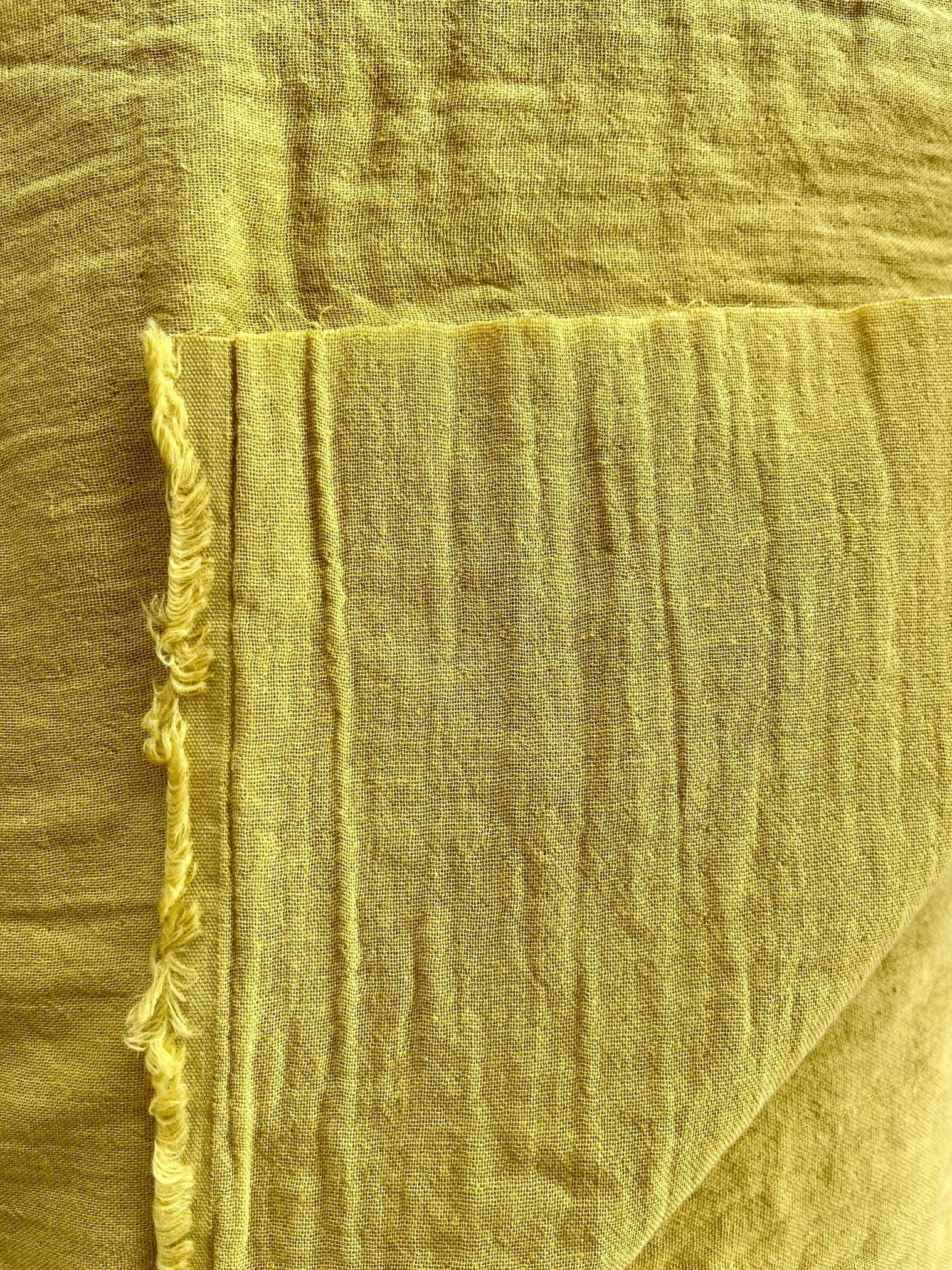 Kokka - Yellow Mustard - 100% Cotton - Triple Washed Double Gauze - Japanese Fabric