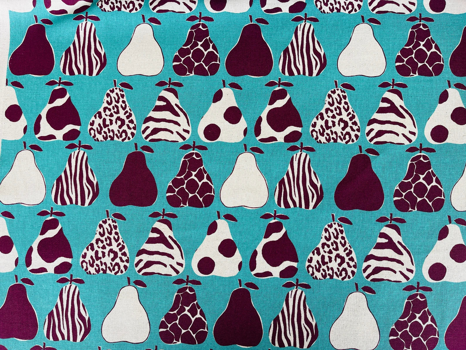 Pear - Pear Fabric - Kokka Japanese Fabric- Lightweight Canvas - 1024-705