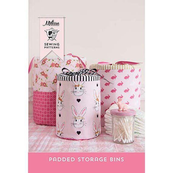 Melissa Mortenson Padded Storage Bins Patterns