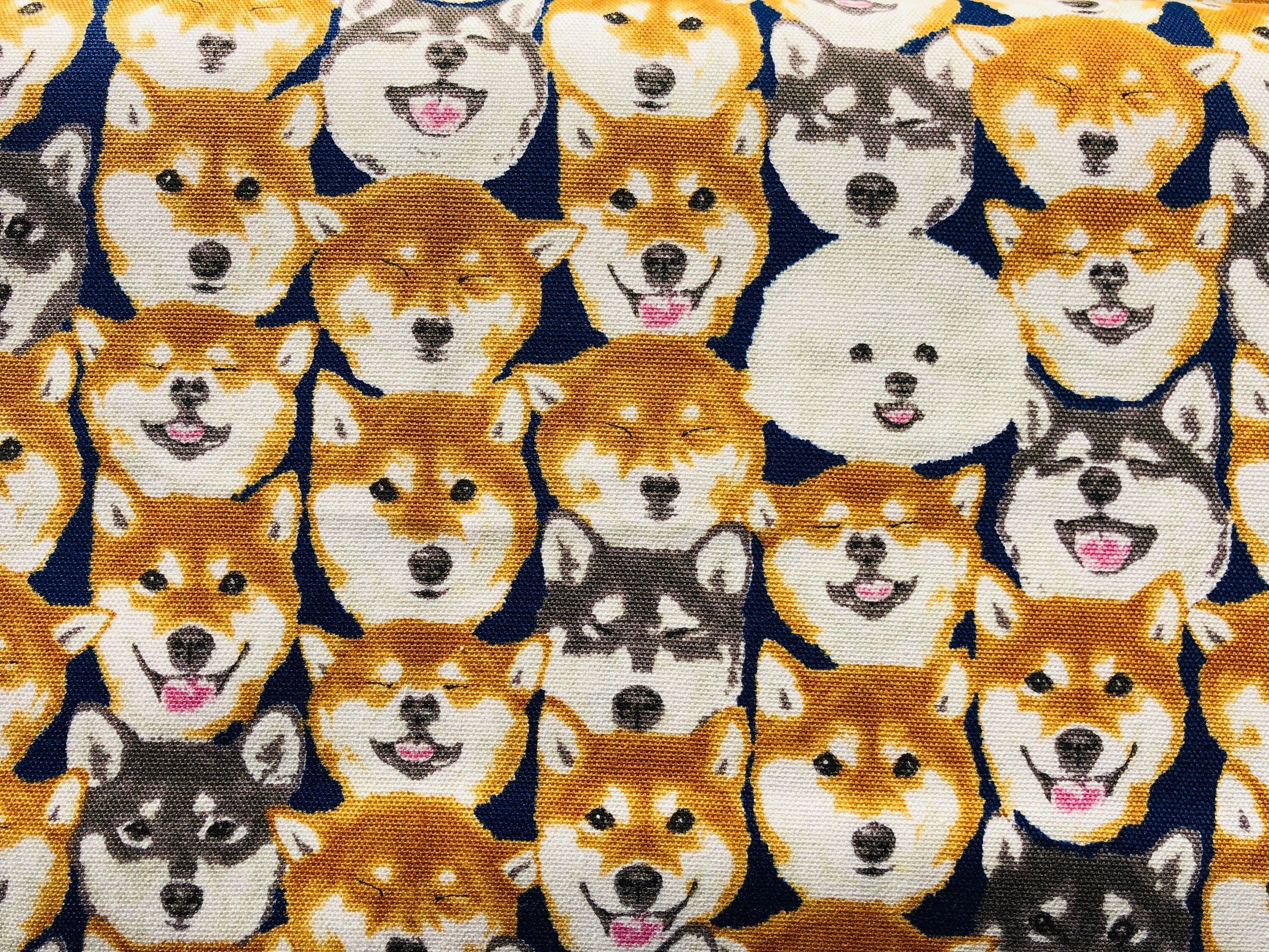 Dog Fabric-Husky Fabric-Japanese Fabric-Kokka-Cotton Fabric