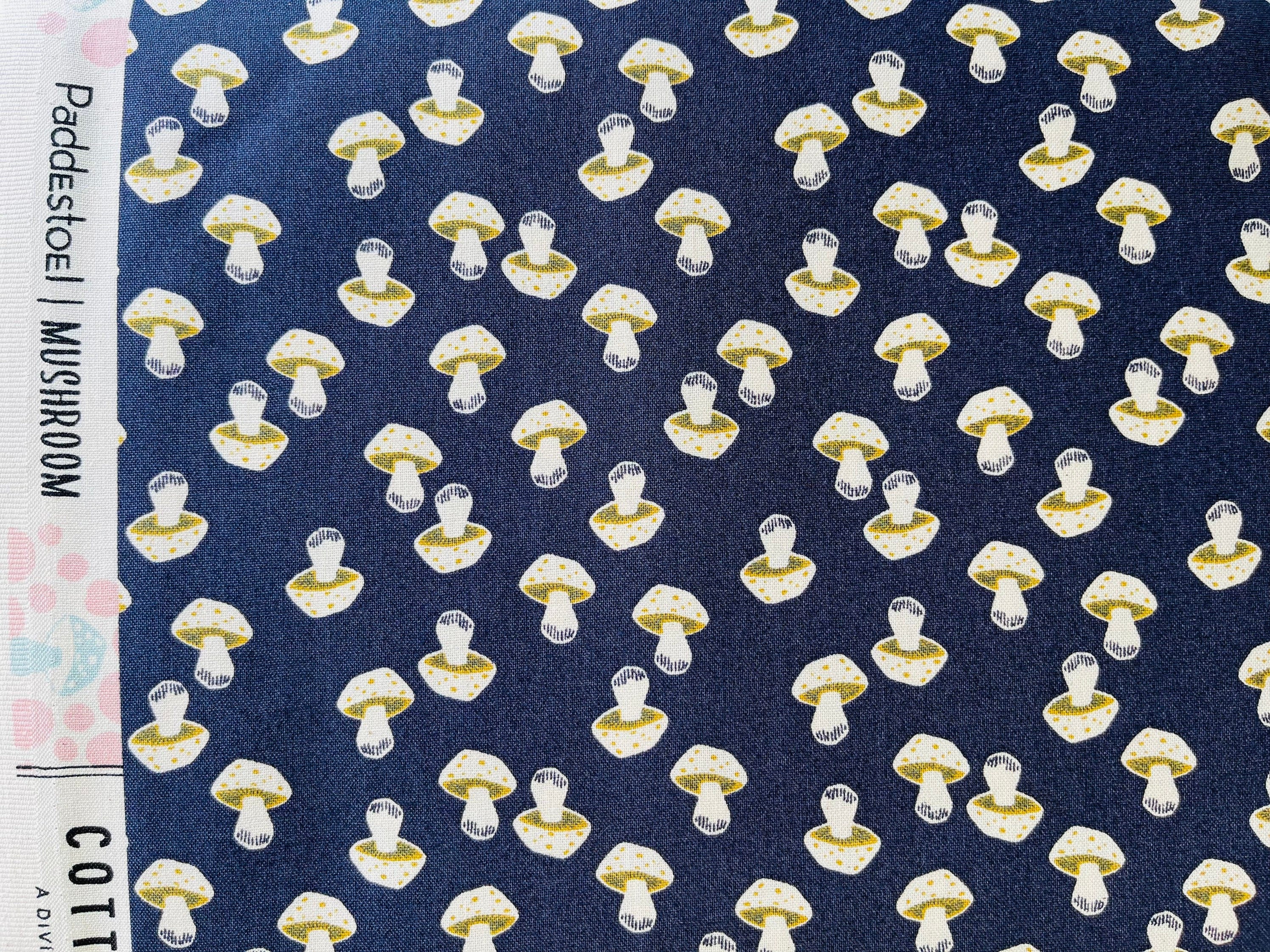 In The Woods-Mushroom-Dark Slate Unbleached Fabric-Loes Van Oosten
