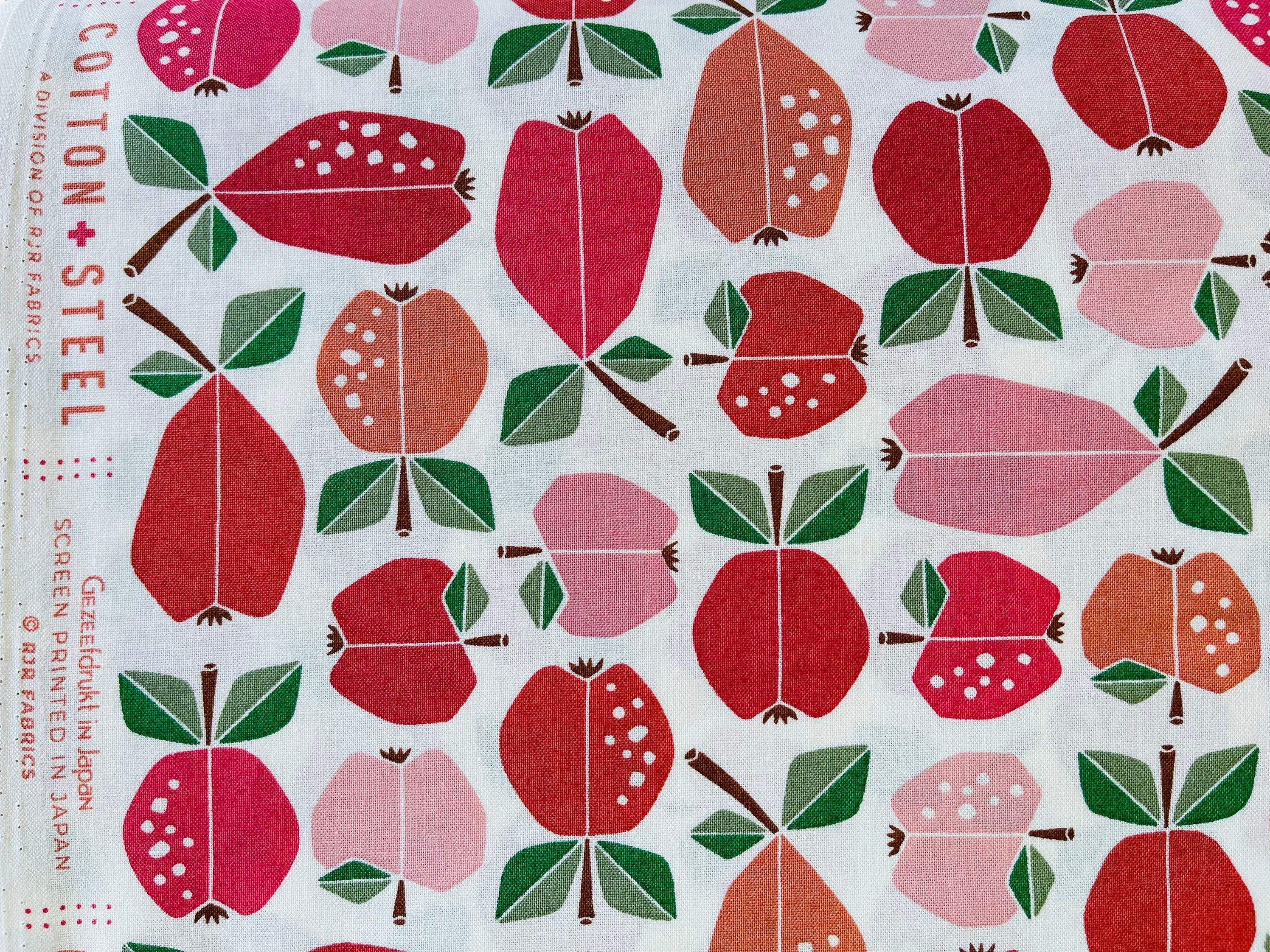 Under the Apple Tree-Orchard Apple Red Fabric-Loes Van Oosten Cotton + Steel