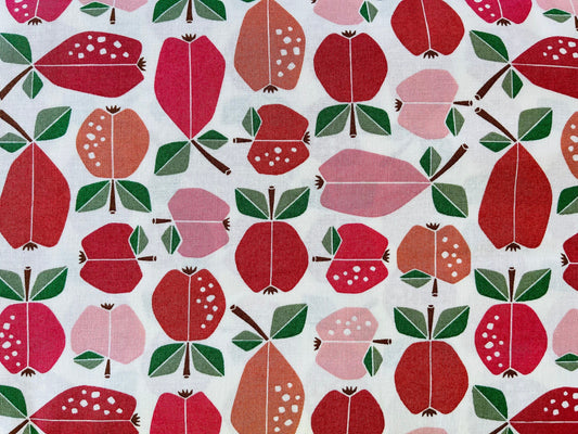 Under the Apple Tree-Orchard Apple Red Fabric-Loes Van Oosten Cotton + Steel