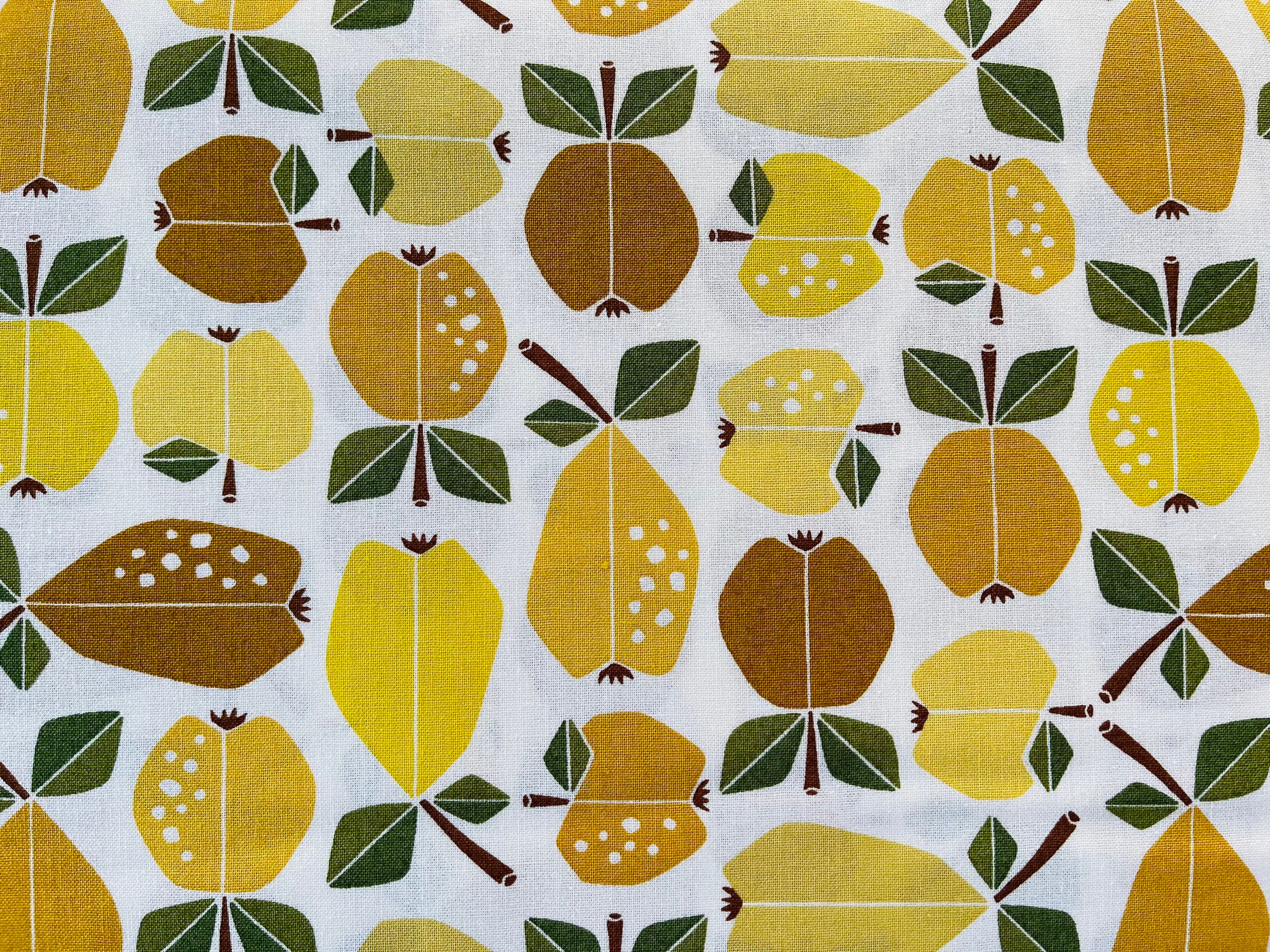 Under the Apple Tree-Orchard Golden Fabric-Loes Van Oosten-Cotton + Steel