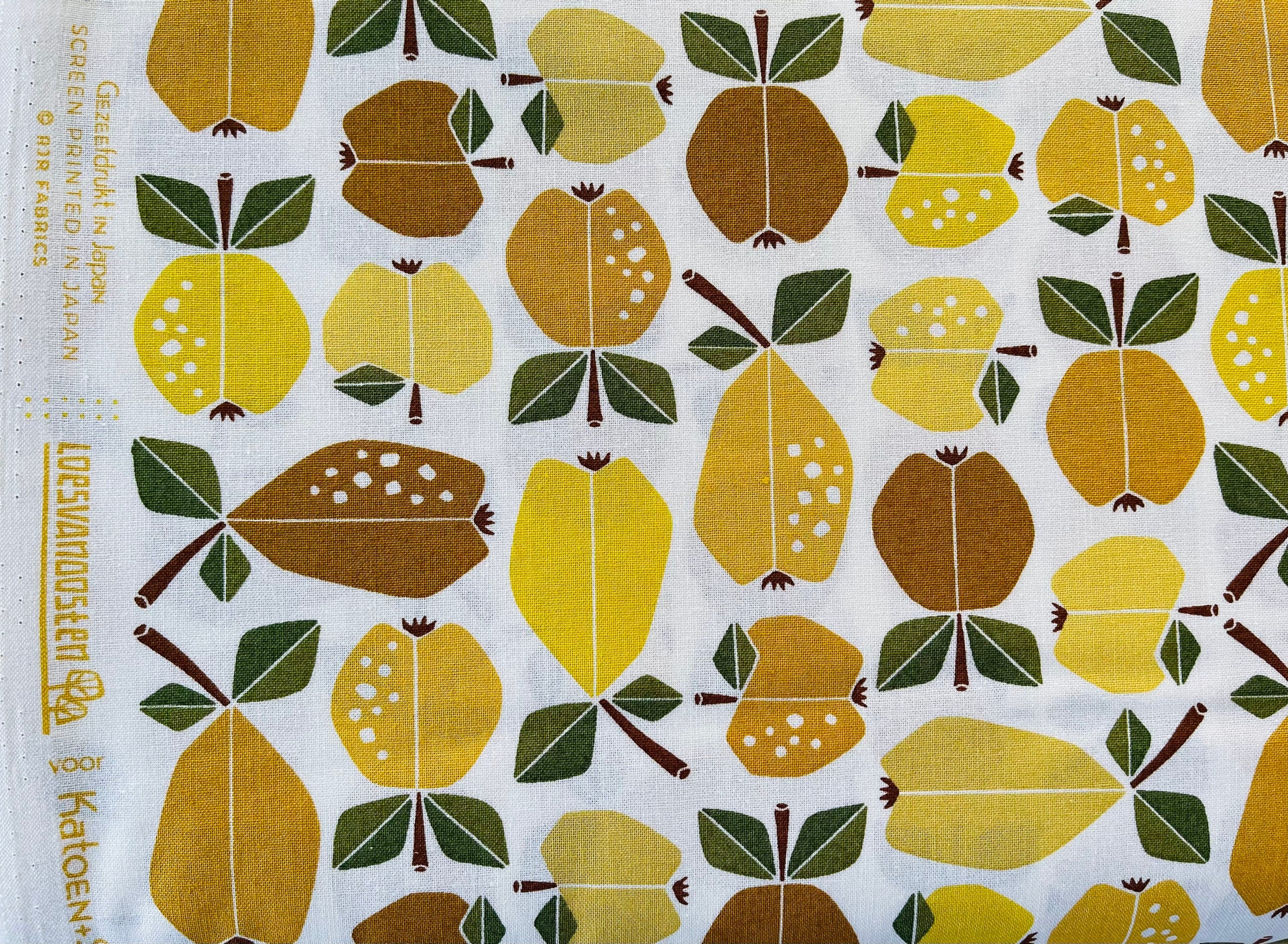 Under the Apple Tree-Orchard Golden Fabric-Loes Van Oosten-Cotton + Steel