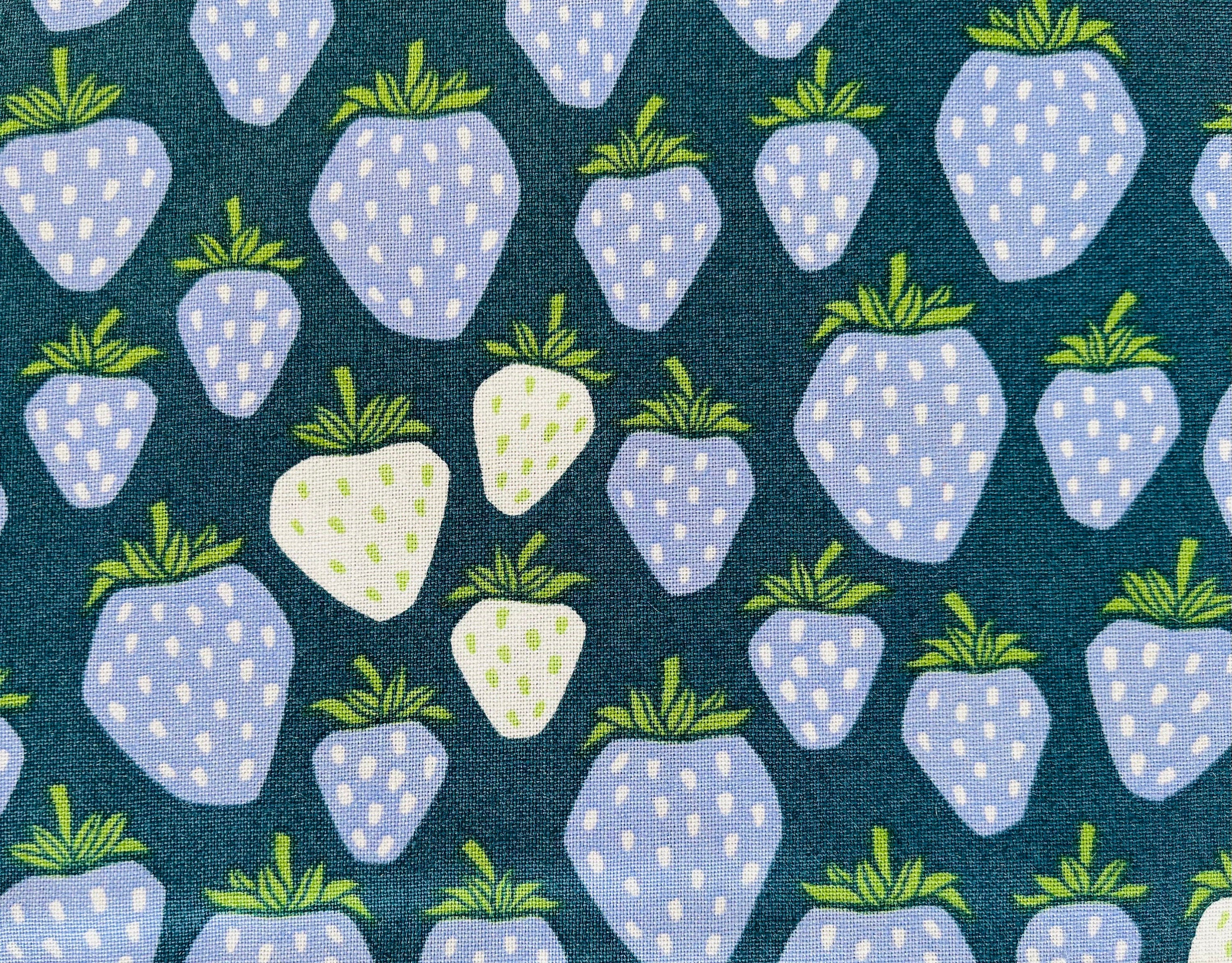 Under the Apple Tree-Queen of Berries-California Blue Fabric-Loes Van Oosten Cotton + Steel