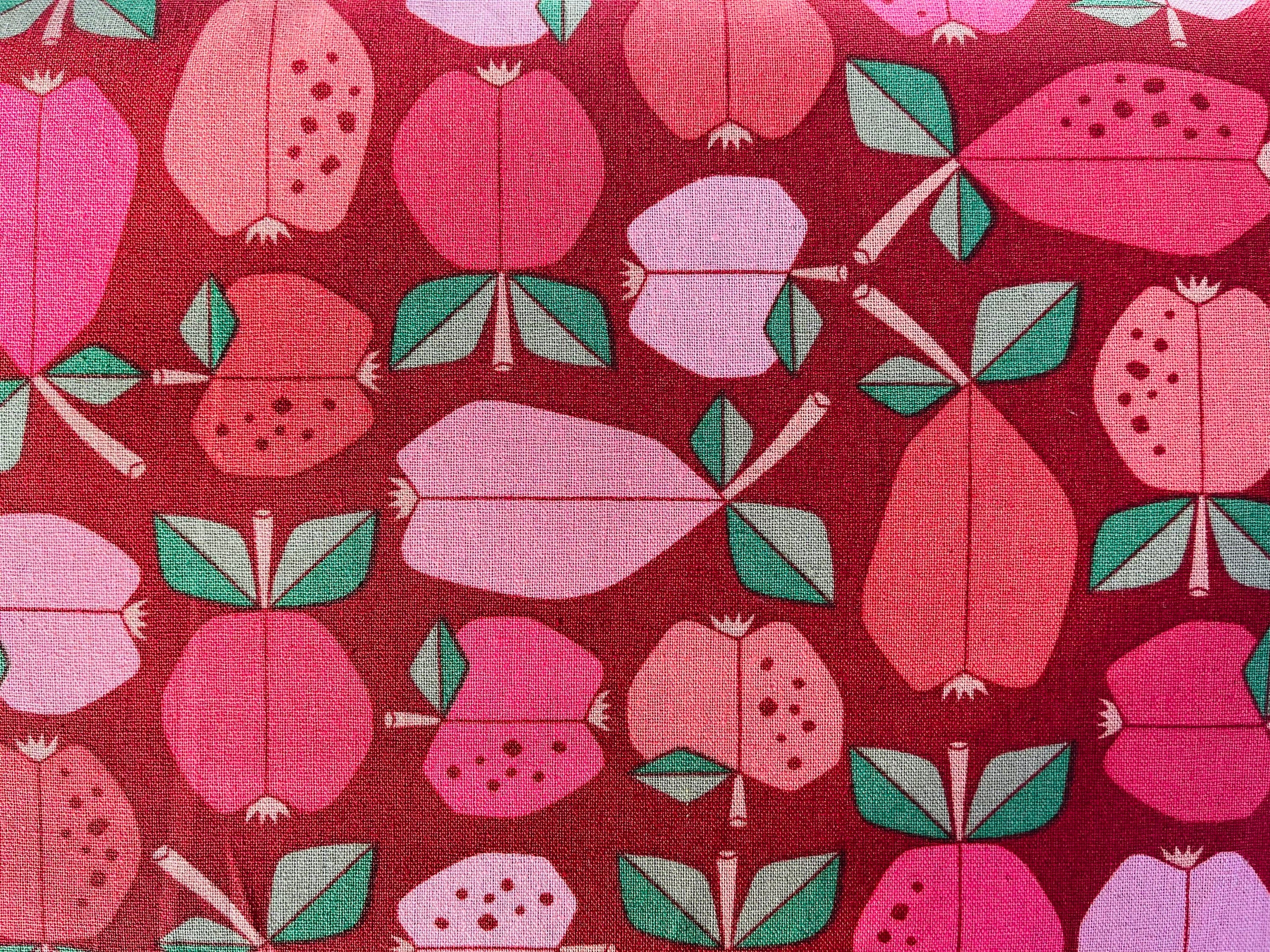 Under the Apple Tree-Orchard Vermilion Unbleached Canvas-Loes Van Oosten-Cotton + Steel Fabric