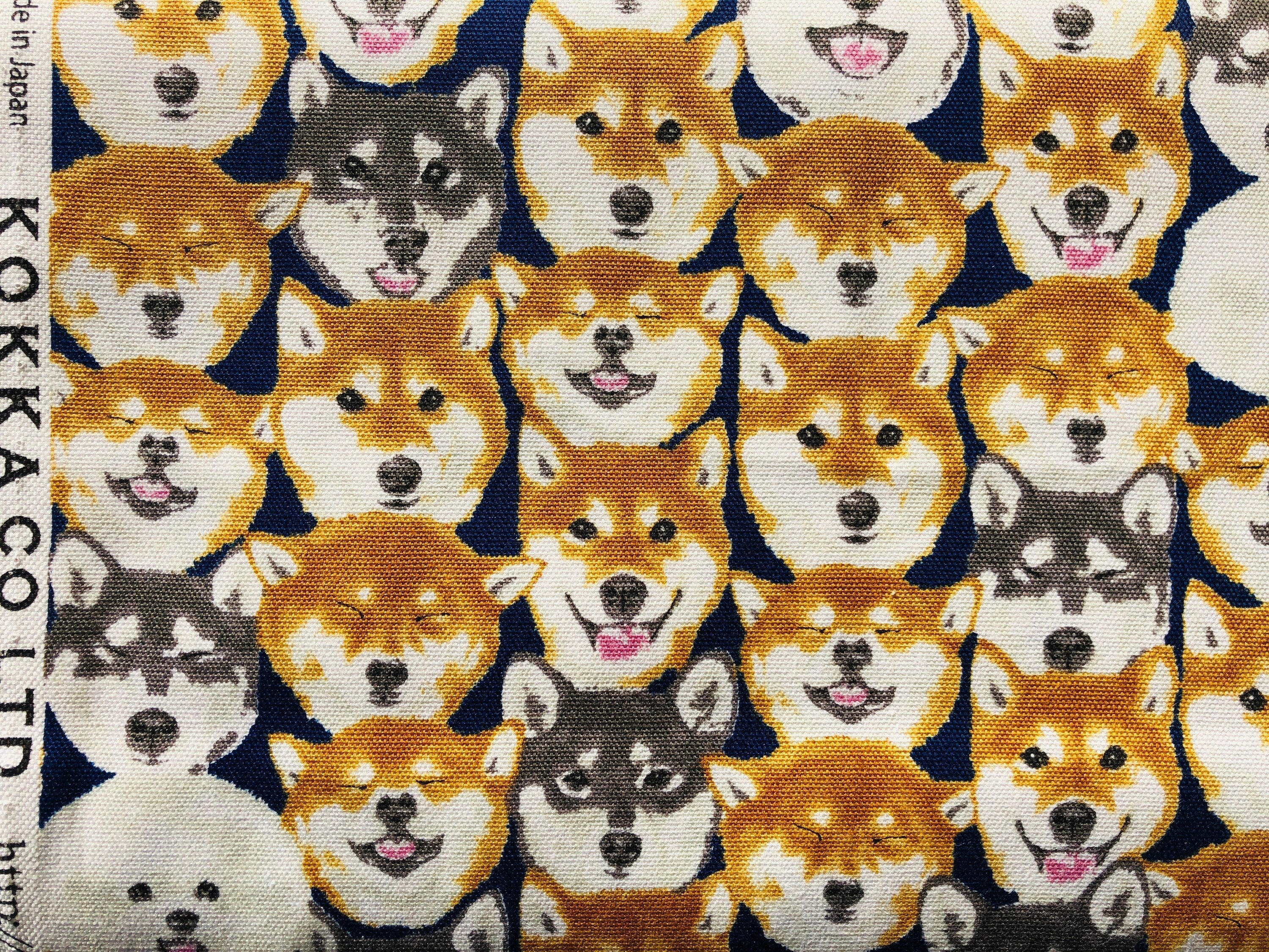 Dog Fabric-Husky Fabric-Japanese Fabric-Kokka-Cotton Fabric