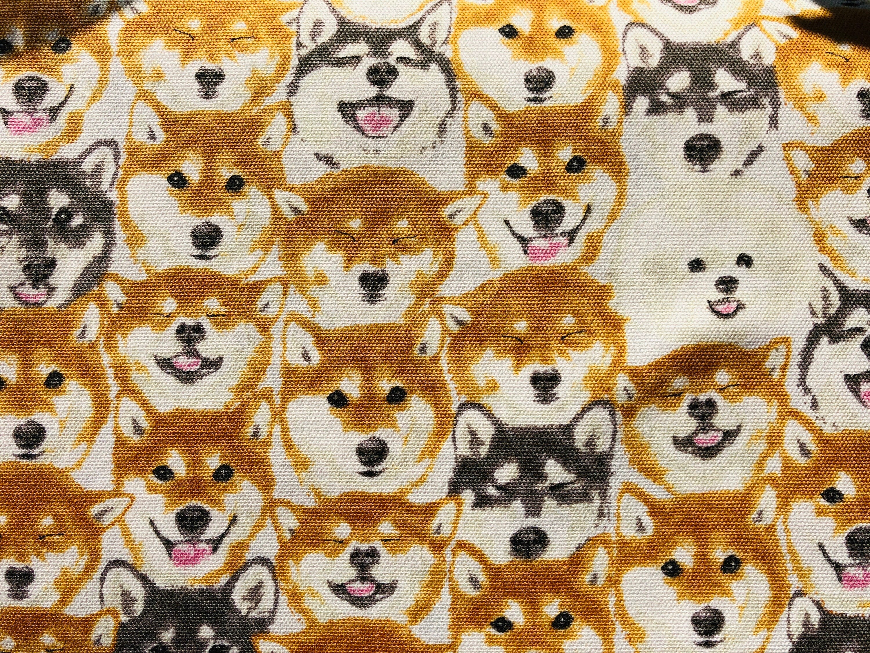 Dog Fabric-Husky Fabric-Japanese Fabric-Kokka-Cotton Fabric
