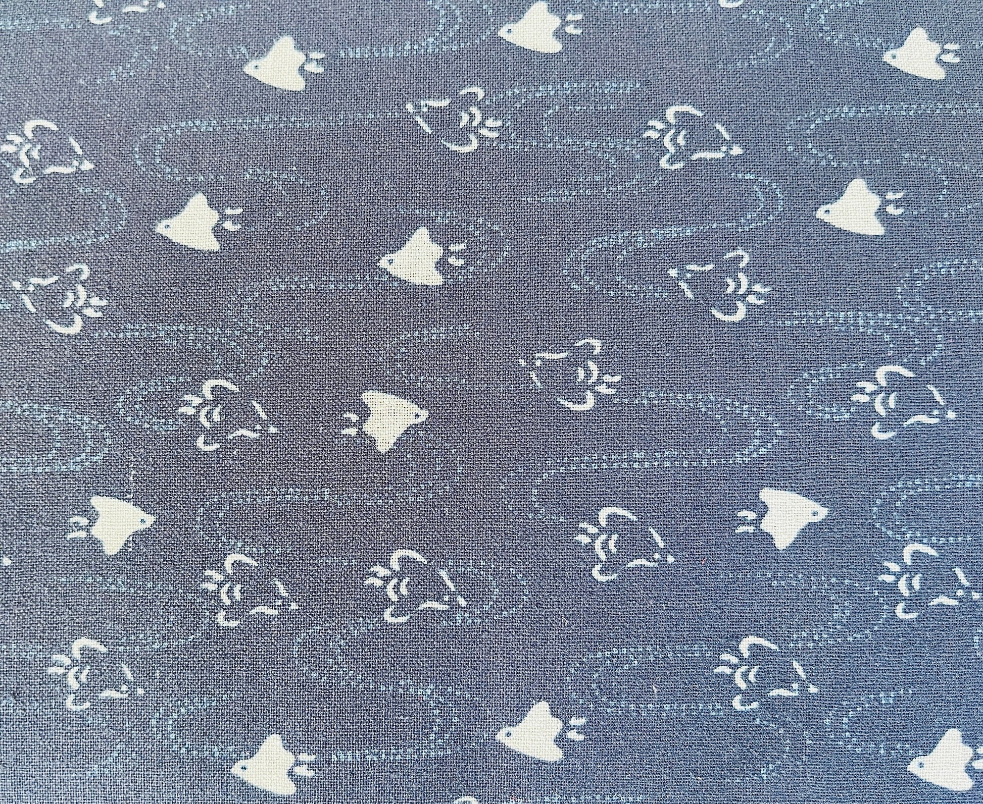 Bird Fabric-Navy Blue-Westex Sevenberry-Japanese Sheeting Fabric-88222-8-13