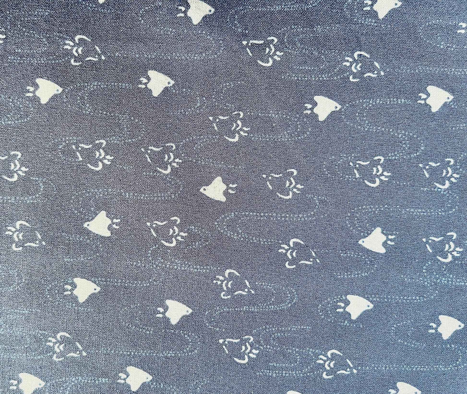 Bird Fabric-Navy Blue-Westex Sevenberry-Japanese Sheeting Fabric-88222-8-13