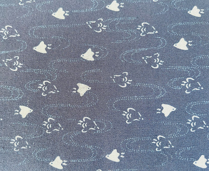 Bird Fabric-Navy Blue-Westex Sevenberry-Japanese Sheeting Fabric-88222-8-13