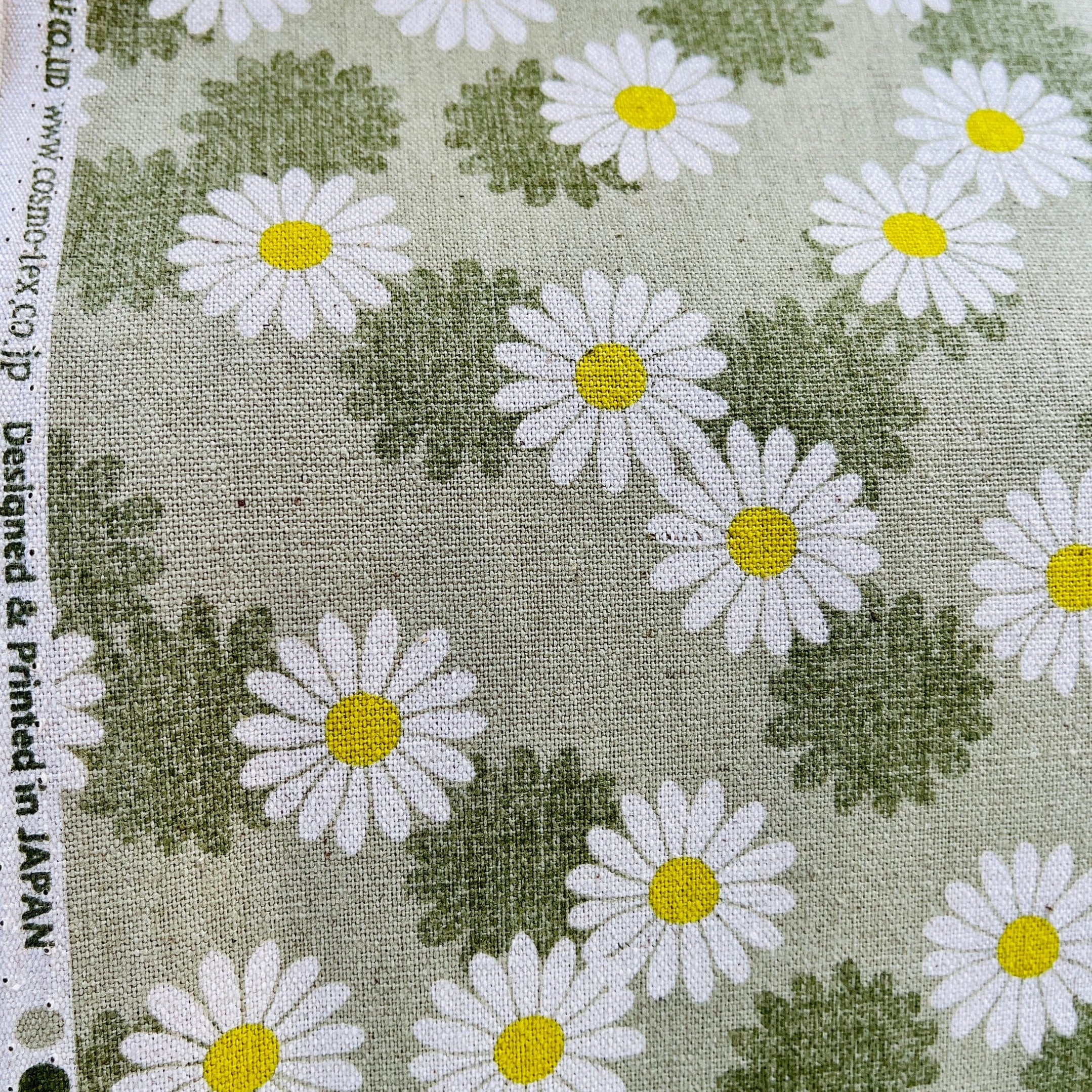 Daisy-Daisy Canvas-Cosmo-Japanese Textile-Printed Canvas