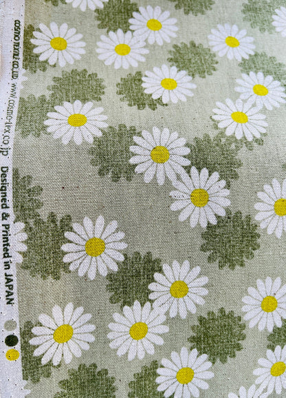 Daisy Fabric-Cosmo Japanese Textile-Cotton Linen Canvas-Printed Canvas-AP-05803