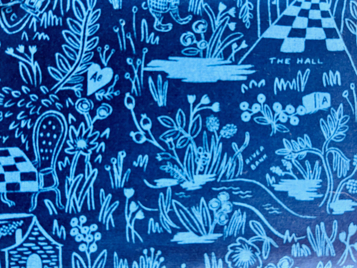 Wonderland-Rifle Paper Co-Magic Forest-Navy Canvas-Cotton+ Steel