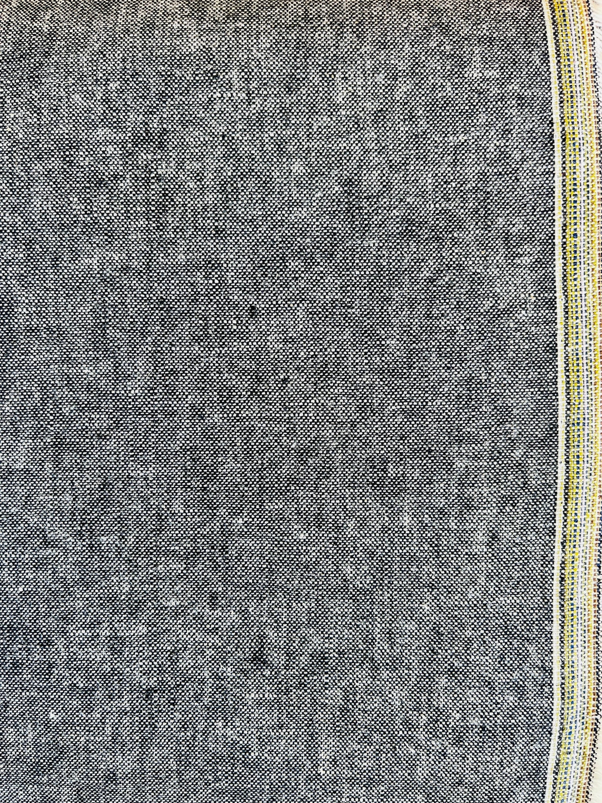 Essex-Robert Kaufman-Yarn Dyed Linen Cotton Blend-Black Fabric