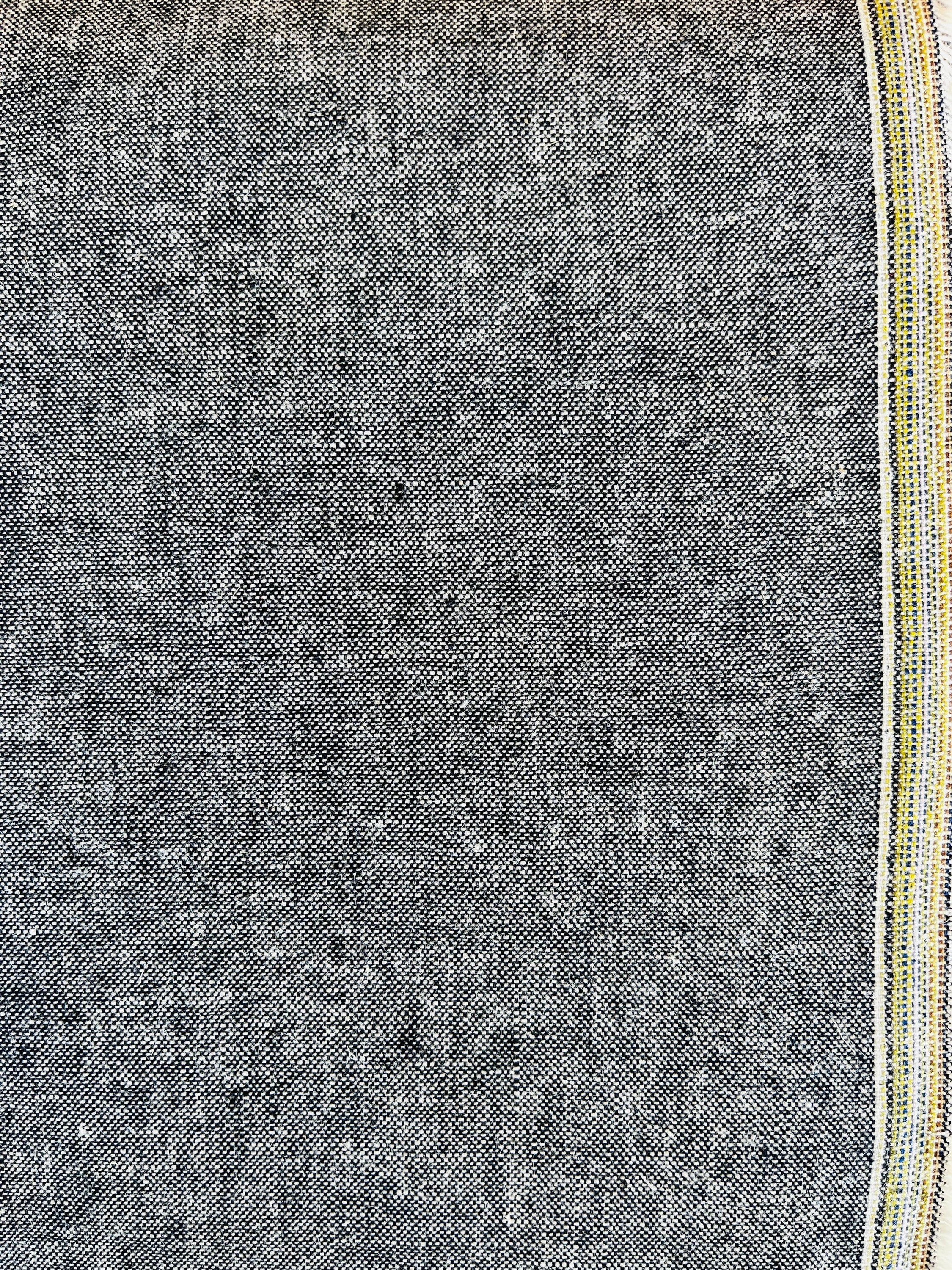 Essex-Robert Kaufman-Yarn Dyed Linen Cotton Blend-Black Fabric