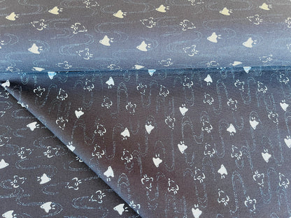 Bird Fabric-Navy Blue-Westex Sevenberry-Japanese Sheeting Fabric-88222-8-13