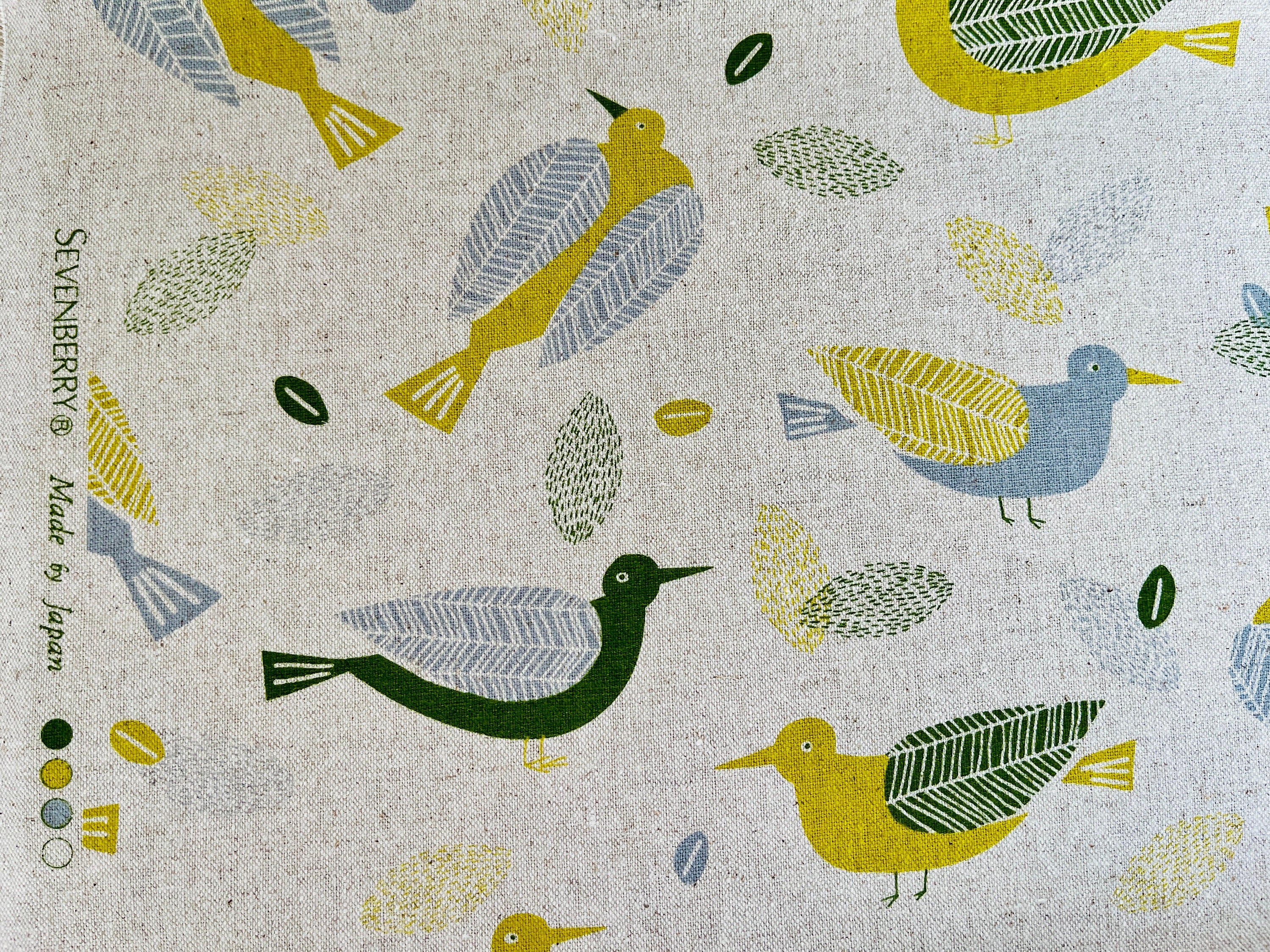 Bird-Bird Cotton Linen Canvas-Robert Kaufman-Japanese Fabric-SB-850433D1