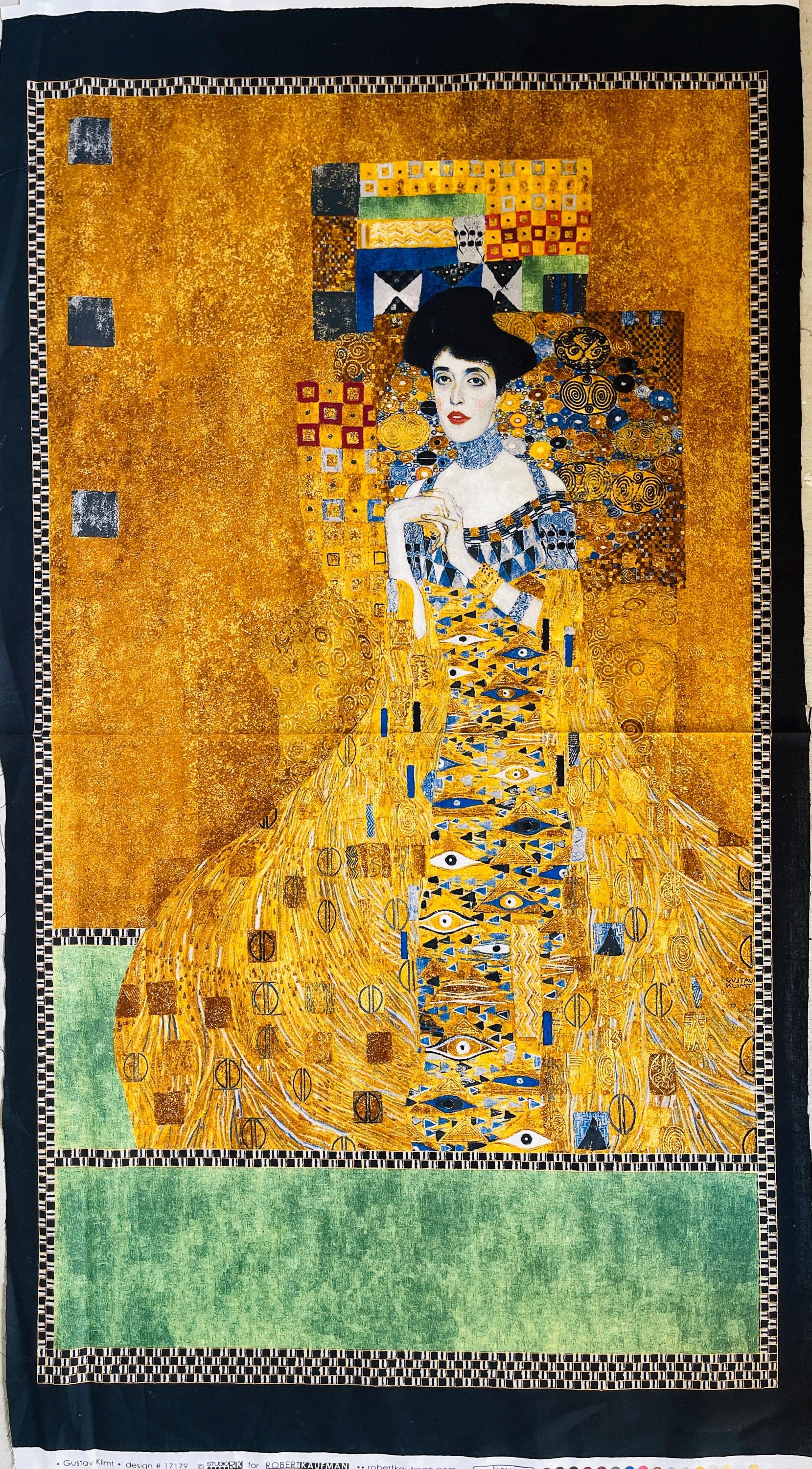 Gustav Klimt-Adele Bloch Bauer-Gold-Robert Kaufman-Quilting Panel