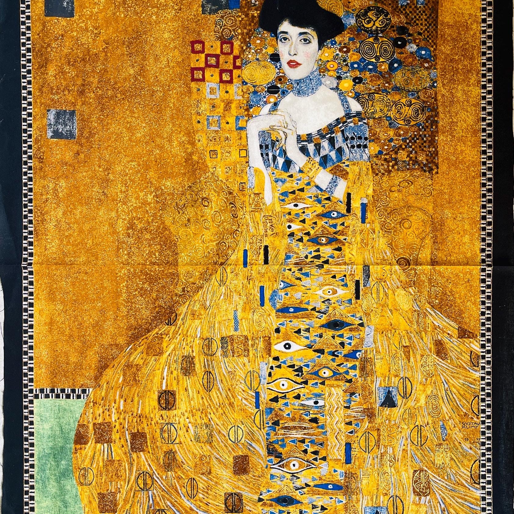 Gustav Klimt-Adele Bloch Bauer-Gold-Robert Kaufman-Quilting Panel