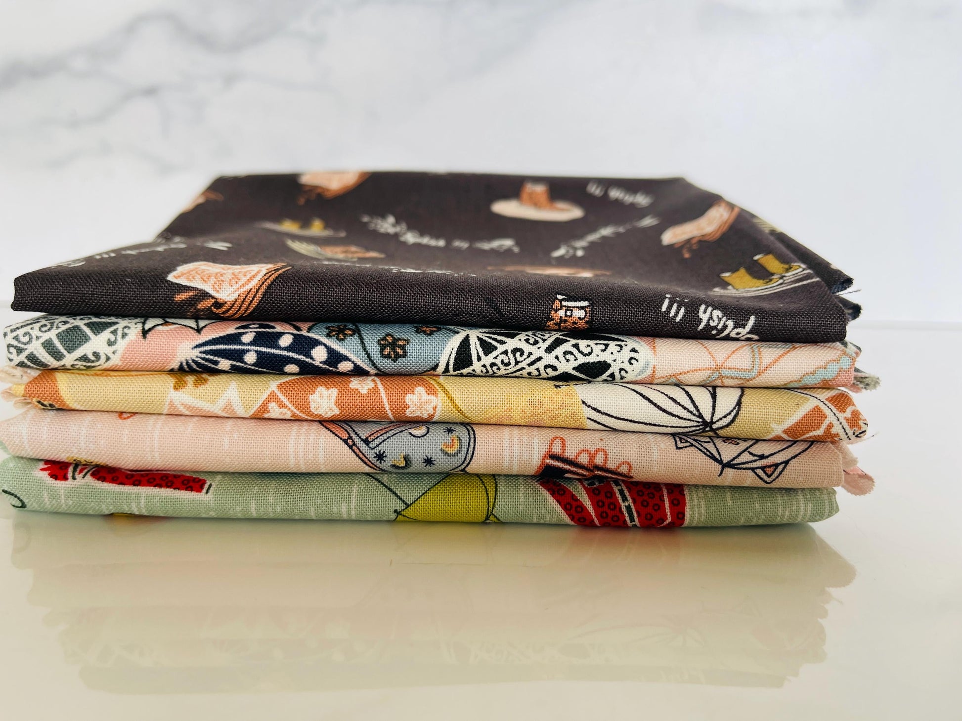 Splish Splash-Fat Quarter (5) Fabric-Rain Boots Fabric-The Bright Leaf Design-BL102-CH2