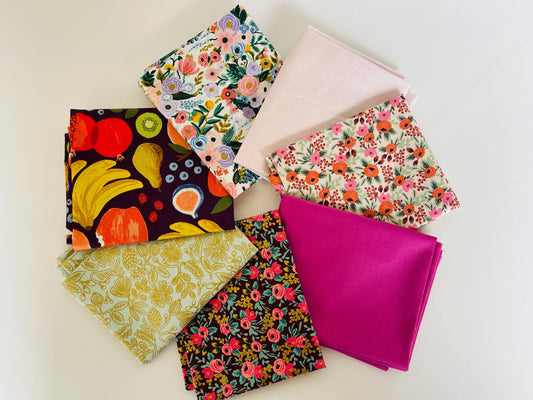 Rifle Paper Co Fat Quarter (7) Collaboration -Garden Party-Rosa Rose-Cotton + Steel-RP305-RO6