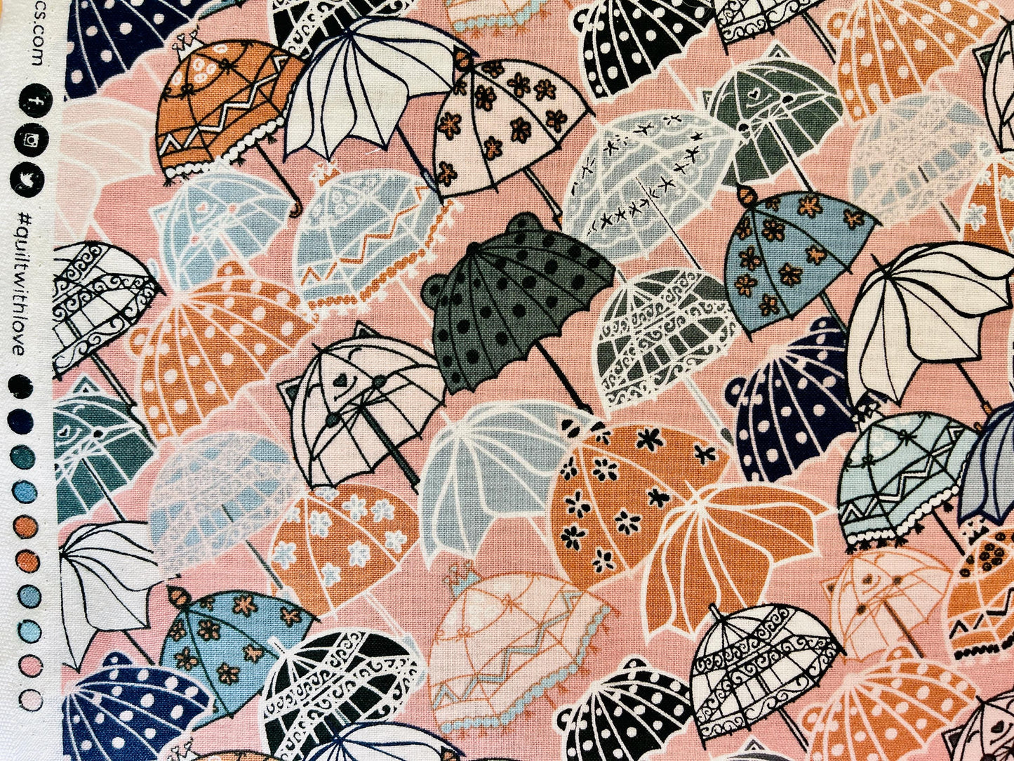 Splish Splash-Under My Umbrella-The Bright Leaf Design-Quilting Cotton Fabric