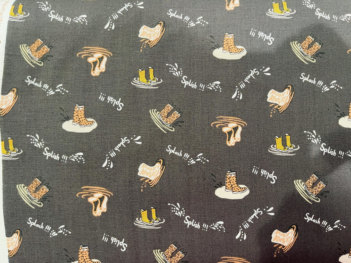 Splish Splash-Fat Quarter (5) Fabric-Rain Boots Fabric-The Bright Leaf Design-BL102-CH2