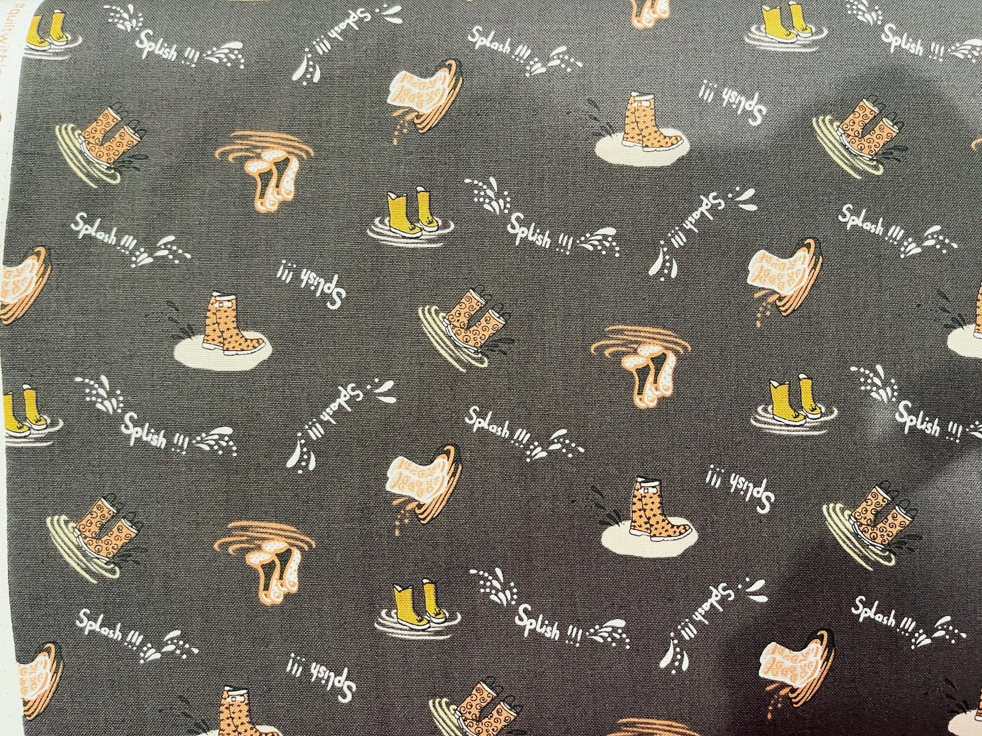 Splish Splash-Fat Quarter (5) Fabric-Rain Boots Fabric-The Bright Leaf Design-BL102-CH2