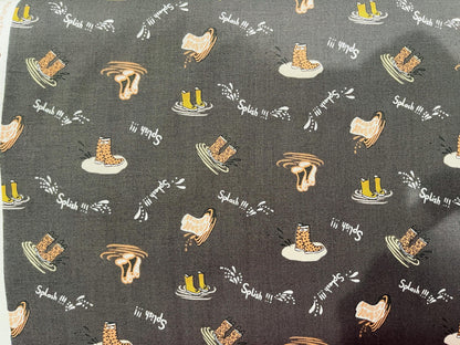 Splish Splash-Fat Quarter (5) Fabric-Rain Boots Fabric-The Bright Leaf Design-BL102-CH2