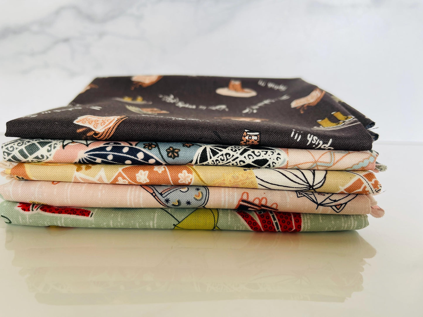 Splish Splash-Fat Quarter (5) Fabric-Rain Boots Fabric-The Bright Leaf Design-BL102-CH2