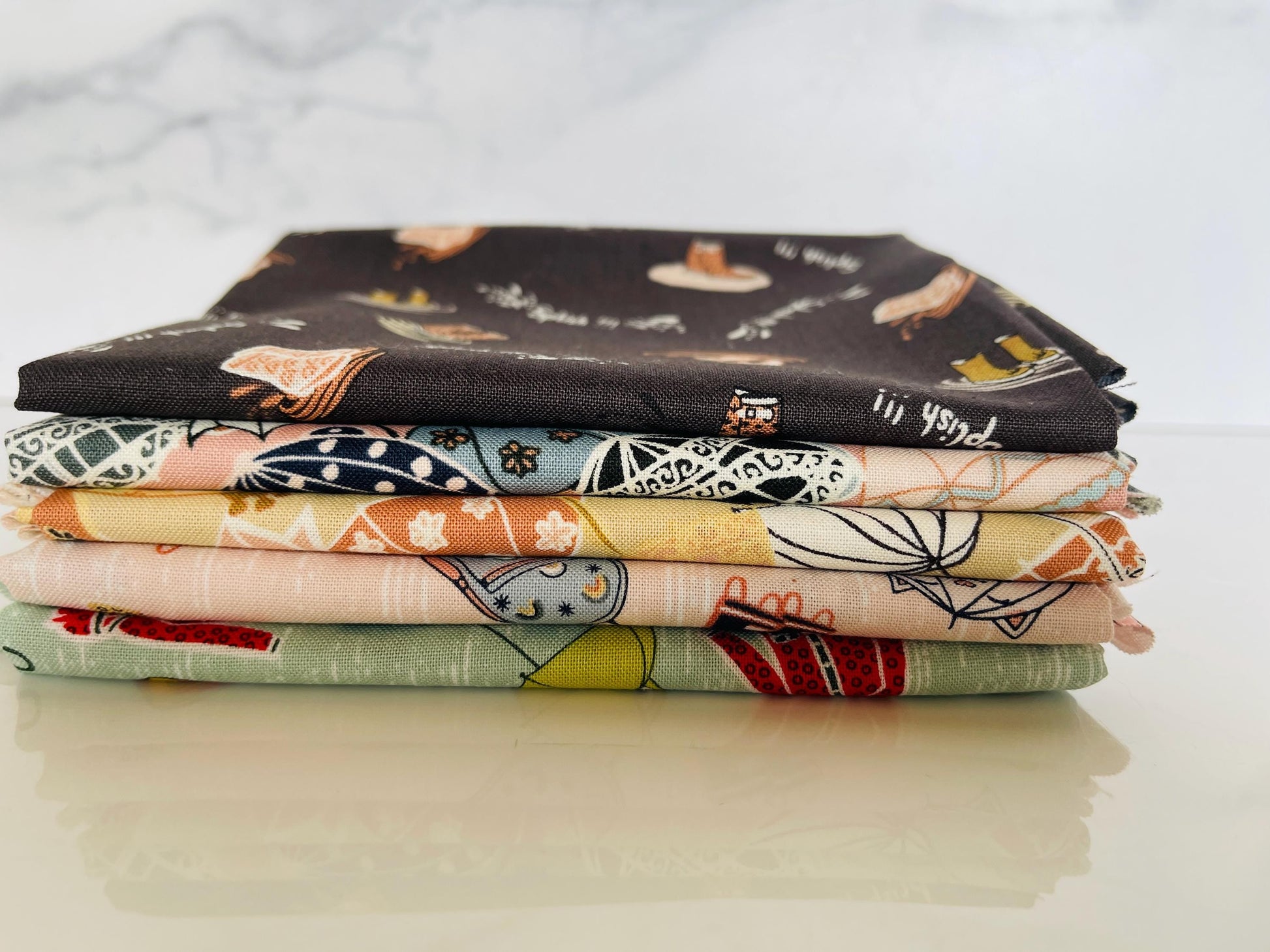 Splish Splash-Fat Quarter (5) Fabric-Rain Boots Fabric-The Bright Leaf Design-BL102-CH2