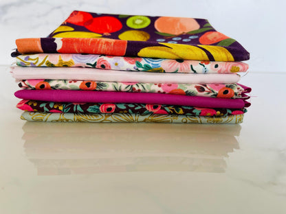 Rifle Paper Co Fat Quarter (7) Collaboration -Garden Party-Rosa Rose-Cotton + Steel-RP305-RO6