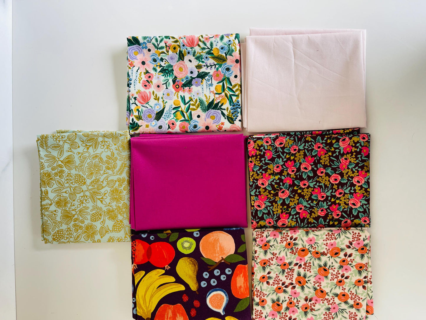 Rifle Paper Co Fat Quarter (7) Collaboration -Garden Party-Rosa Rose-Cotton + Steel-RP305-RO6