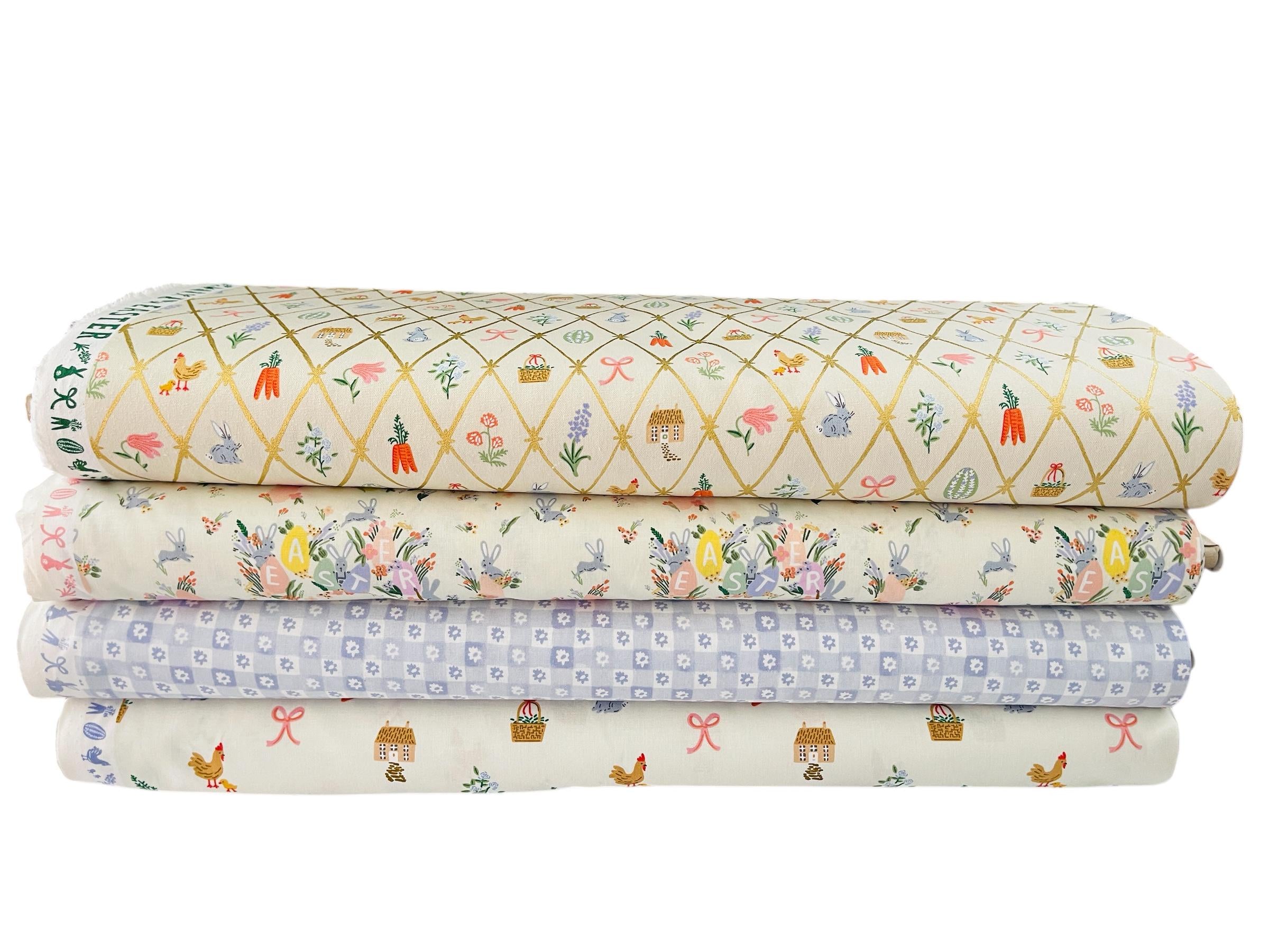 Easter - Easter Collection - Garden Party - Rosa - Cream Fabric - Rifle Paper Co - RP305-AM10