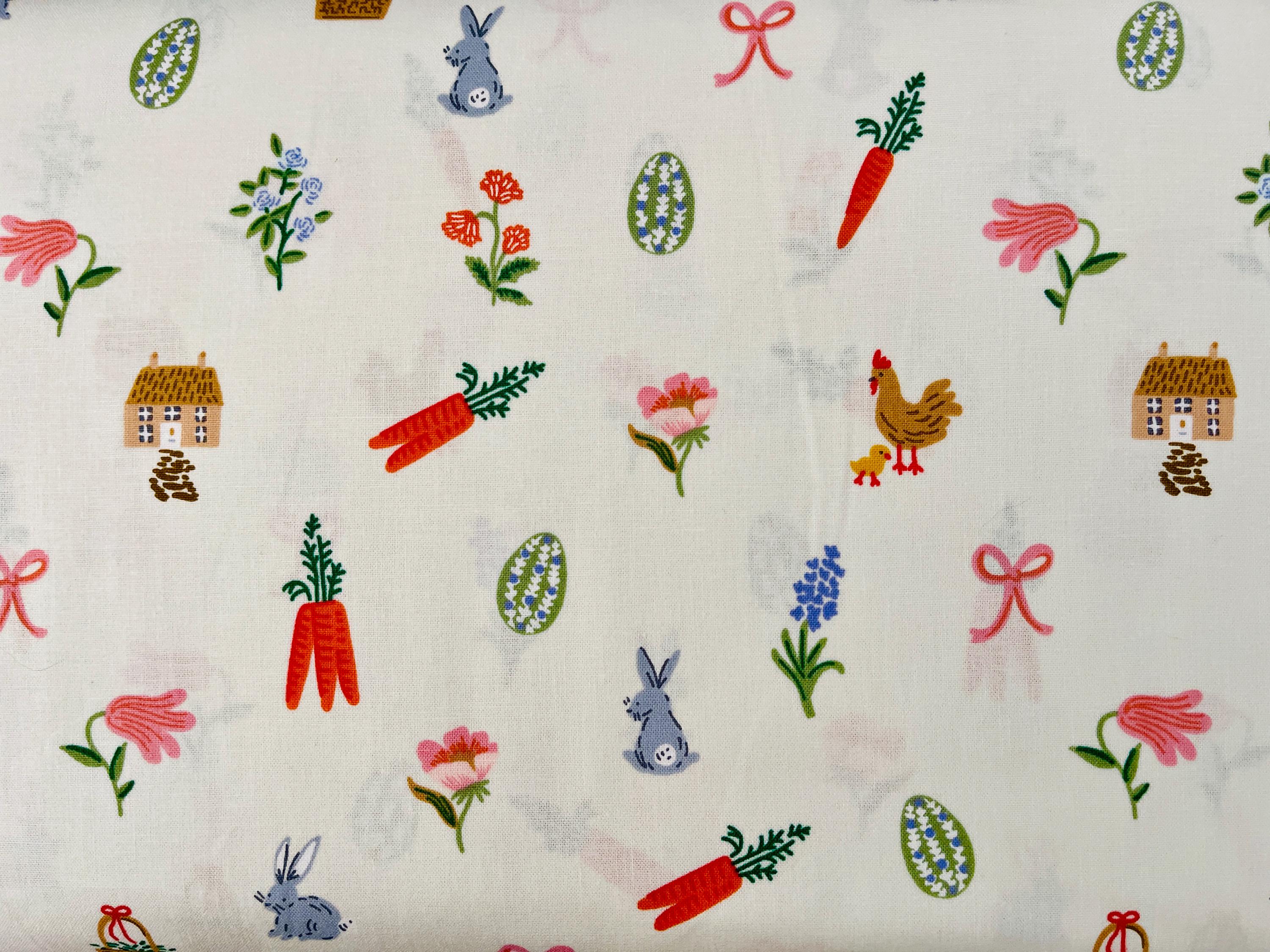 Easter - Easter Collection - Easter Basket - Cream Fabric - Rifle Paper Co - RP1502-CR1