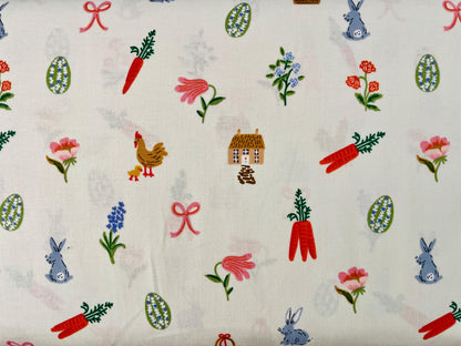 Easter - Easter Collection - Easter Basket - Cream Fabric - Rifle Paper Co - RP1502-CR1