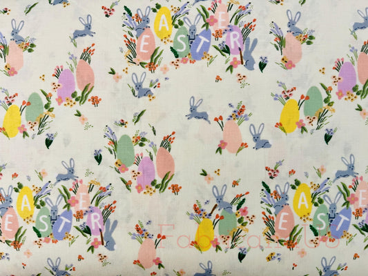 Easter - Easter Collection - Hoppy Easter - Cream Fabric - Rifle Paper Co - RP1500-CR1