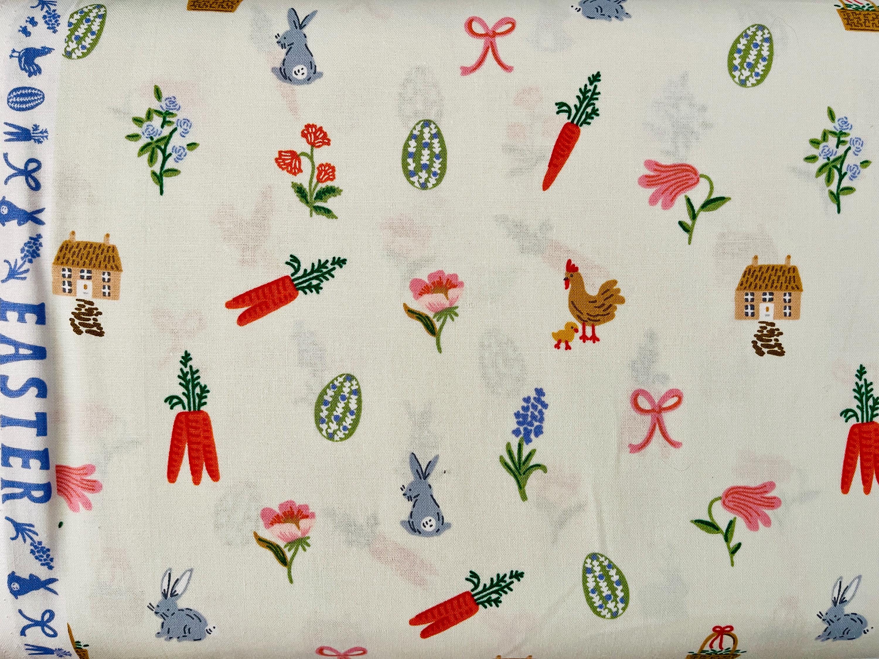 Easter - Easter Collection - Easter Basket - Cream Fabric - Rifle Paper Co - RP1502-CR1