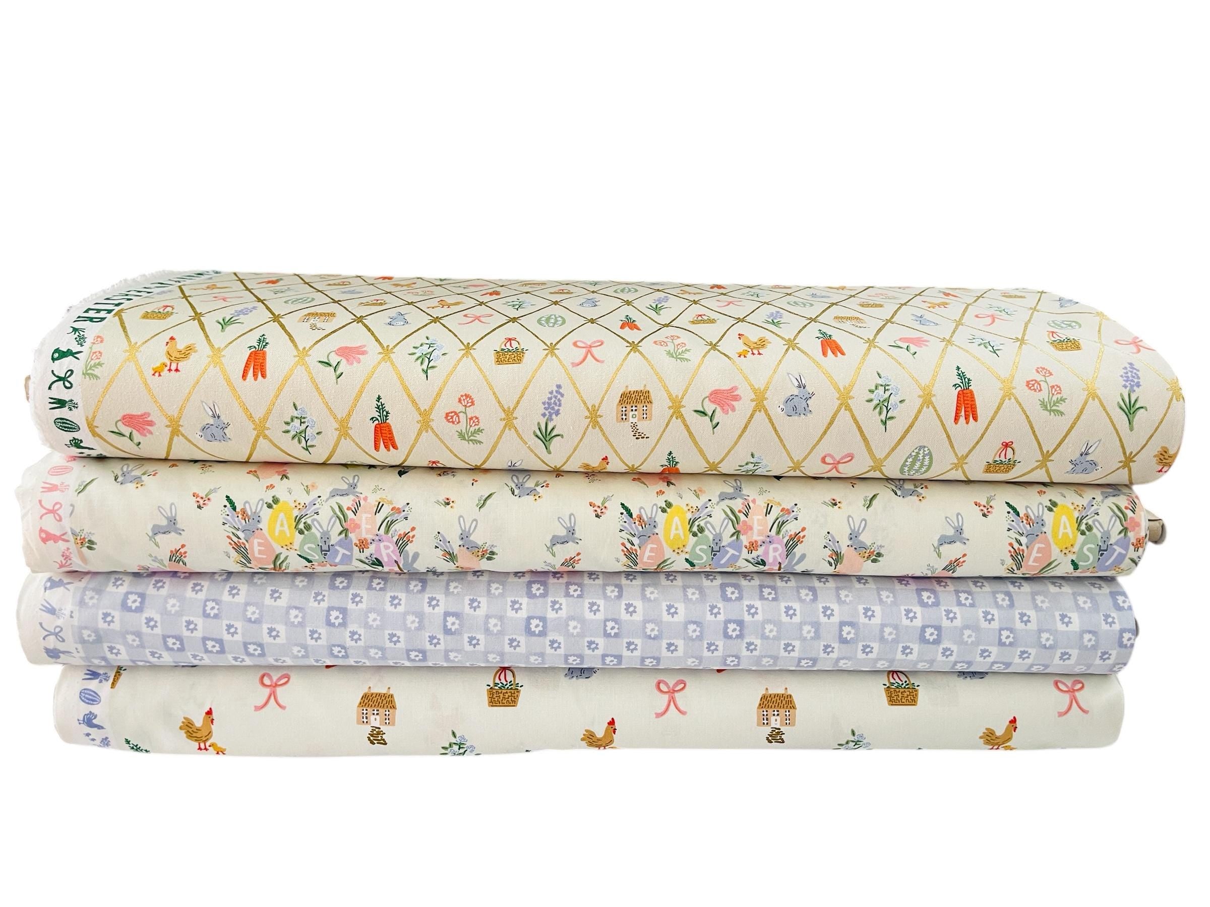 Easter - Easter Lattice - Linen Canvas Metallic Fabric - Rifle Paper Co - RP1501-LI8CM