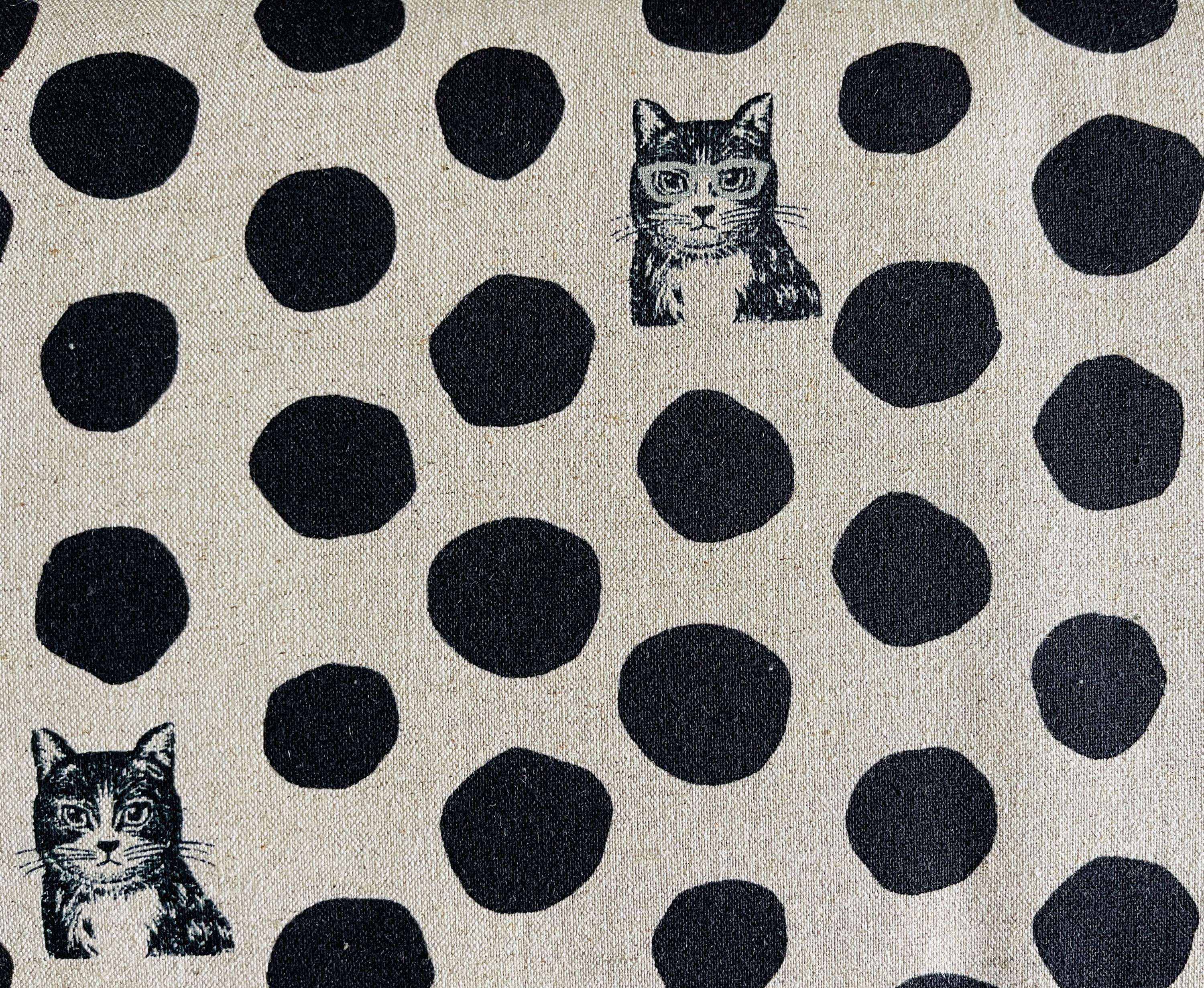 Cat - Cat Cotton Linen Canvas - Echino - Japanese Fabric - EYX 90000-900