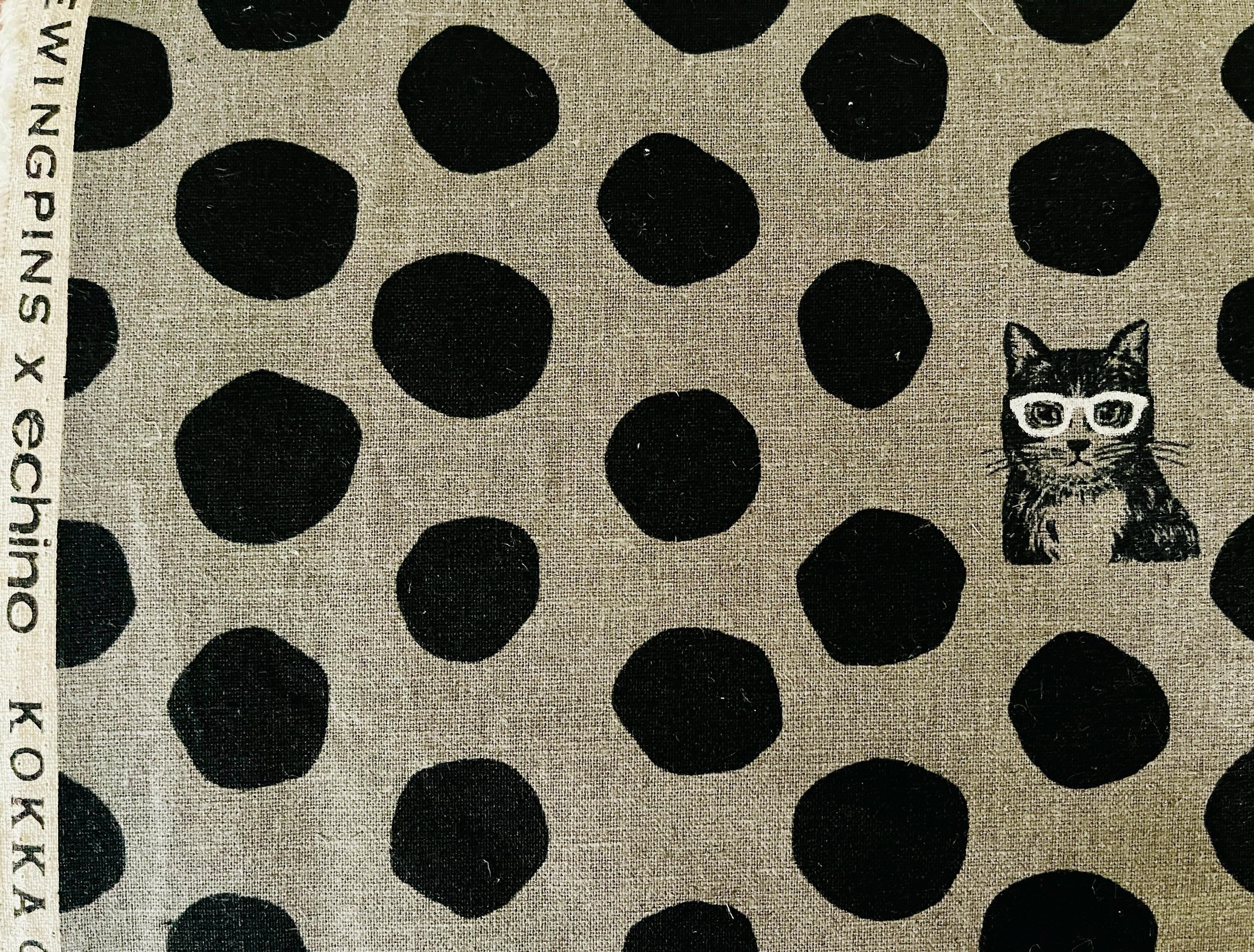 Cat - Cat Cotton Linen Canvas - Echino - Japanese Fabric - EYX 90000-900