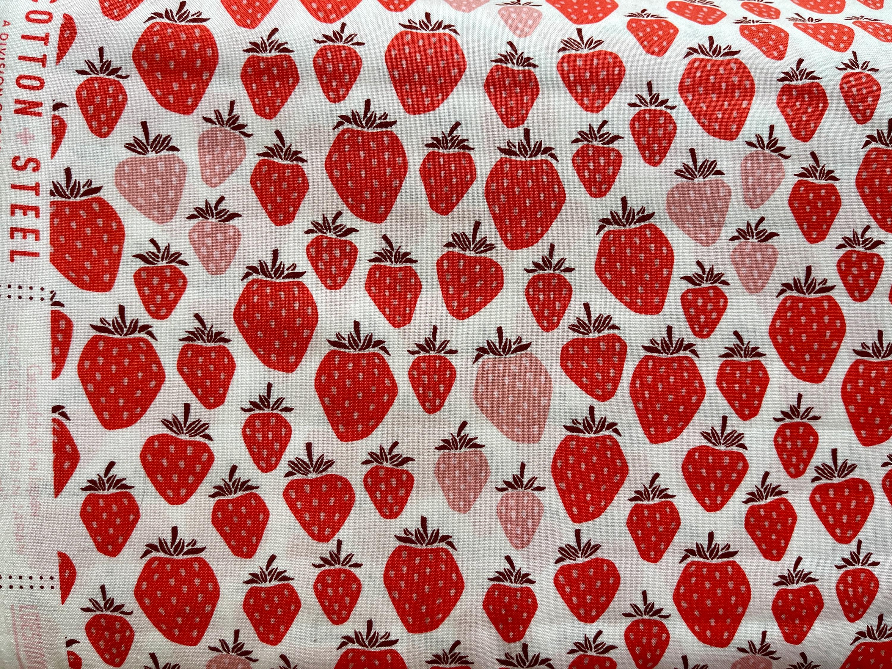 Under the Apple Tree-Queen of Berries-Pink Berry Fabric-Loes Van Oosten-Cotton + Steel Fabric