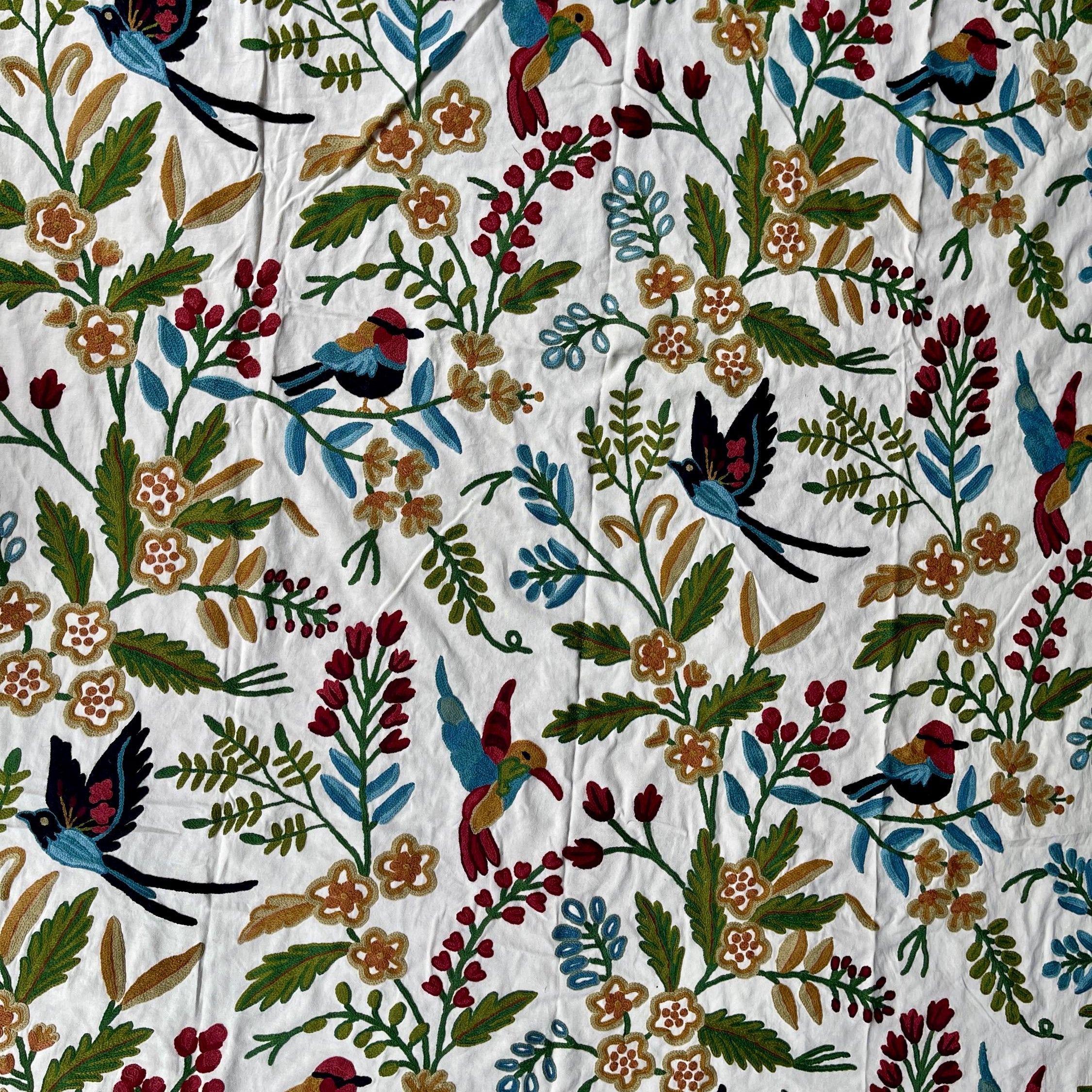 Crewel Embroidery Fabric-Kashmir Crewel-Cotton Duck-Myth Urban Spring