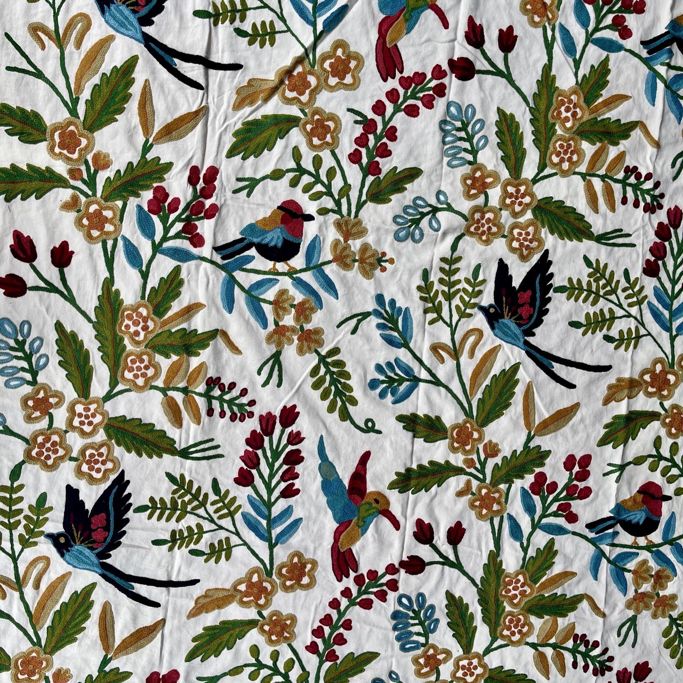 Crewel Embroidery Fabric-Kashmir Crewel-Cotton Duck-Myth Urban Spring