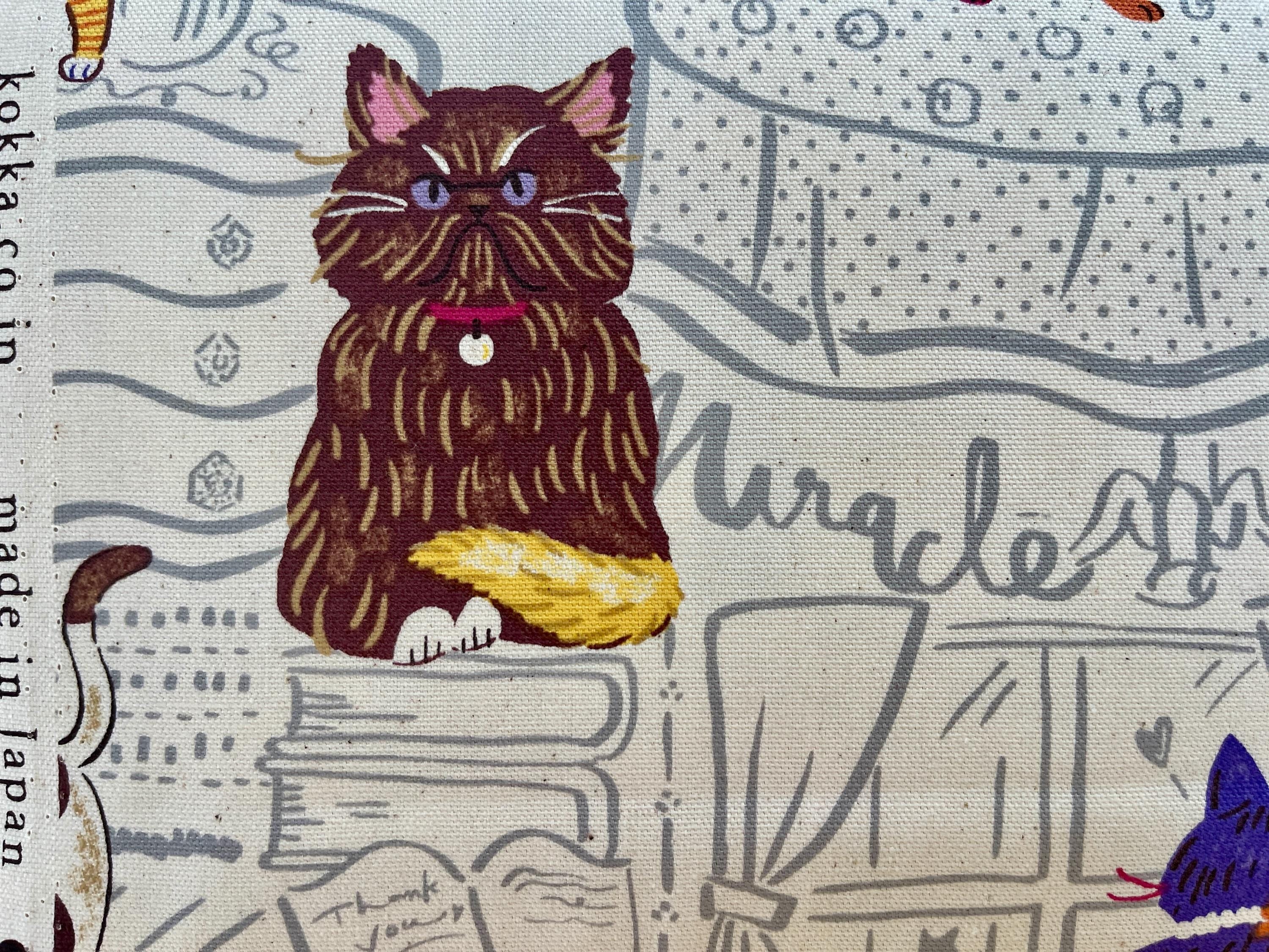 Cat-Cat Fabric-Japanese Fabric-Kokka-Cotton Oxford-Mask Fabric