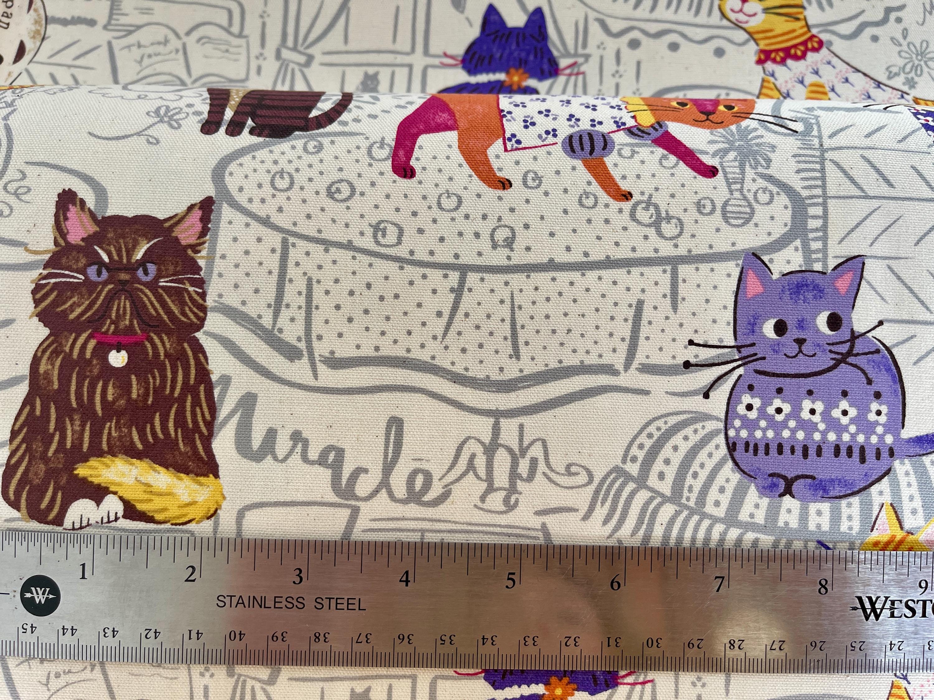 Cat-Cat Fabric-Japanese Fabric-Kokka-Cotton Oxford-Mask Fabric