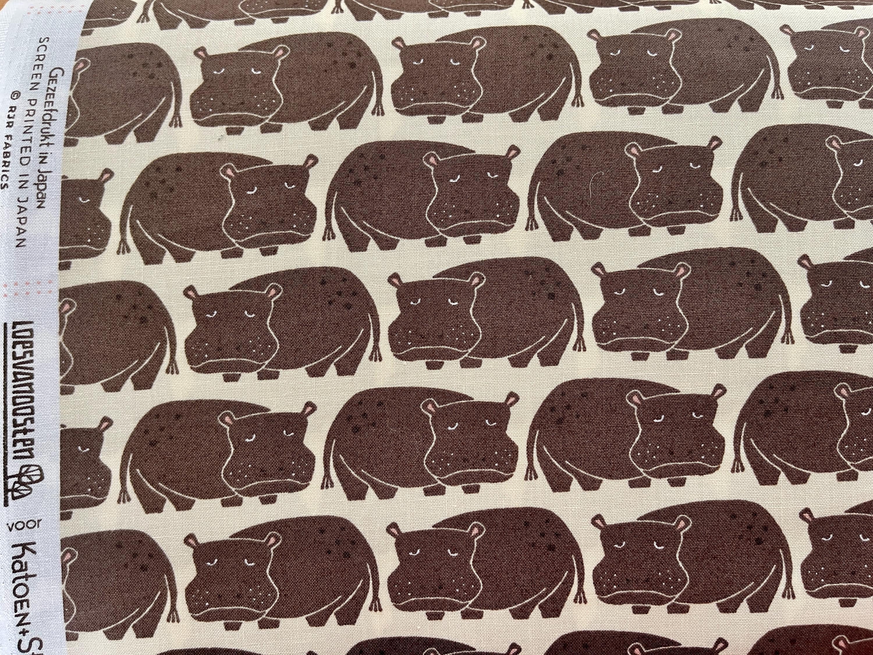 Rising Sun - Weary Hippo - Willow Fabric - Loes Van Oosten - LV901-WI1
