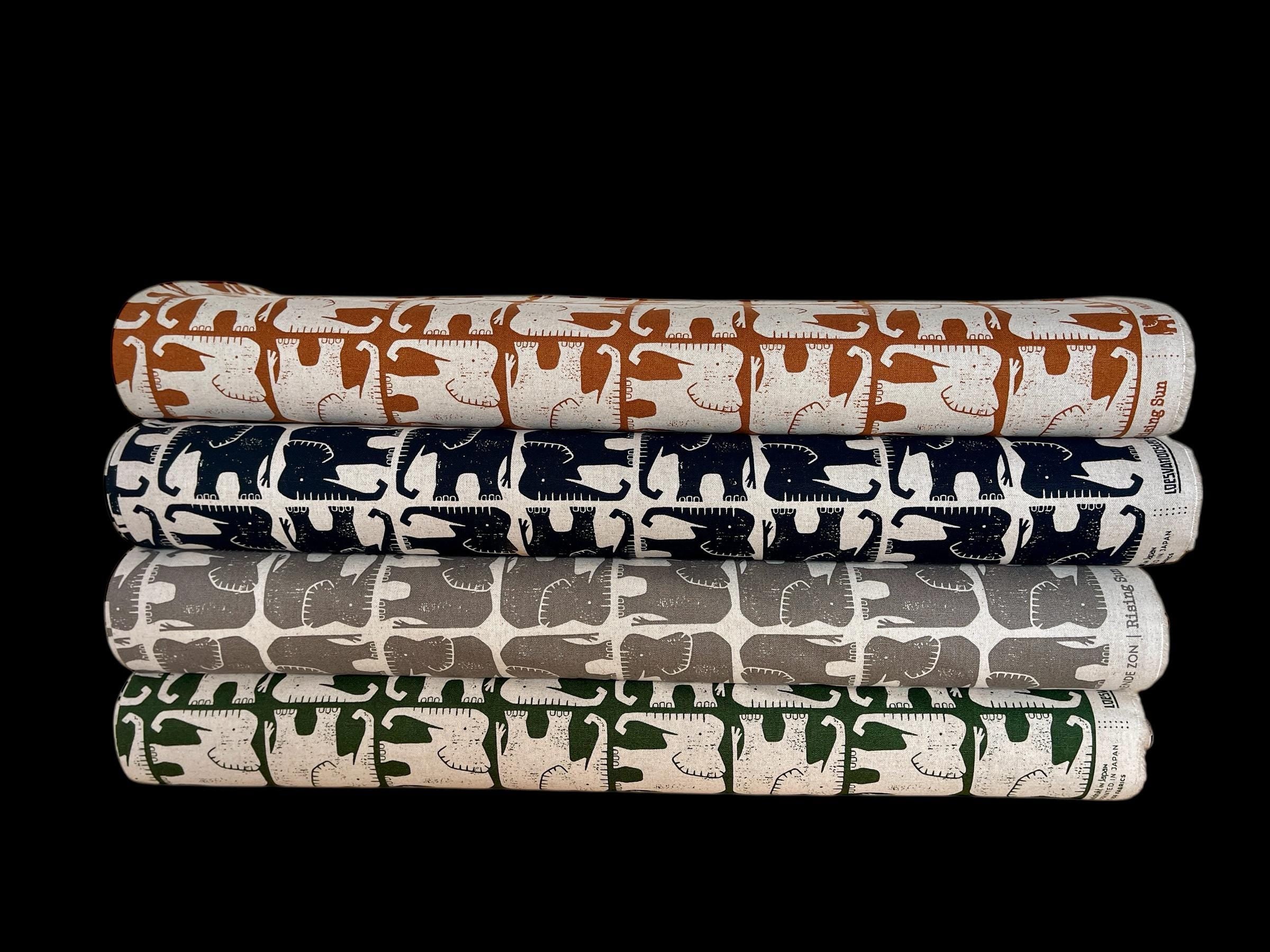 Rising Sun - Jolly Elephant - Umber Unbleached Canvas - Loes Van Oosten